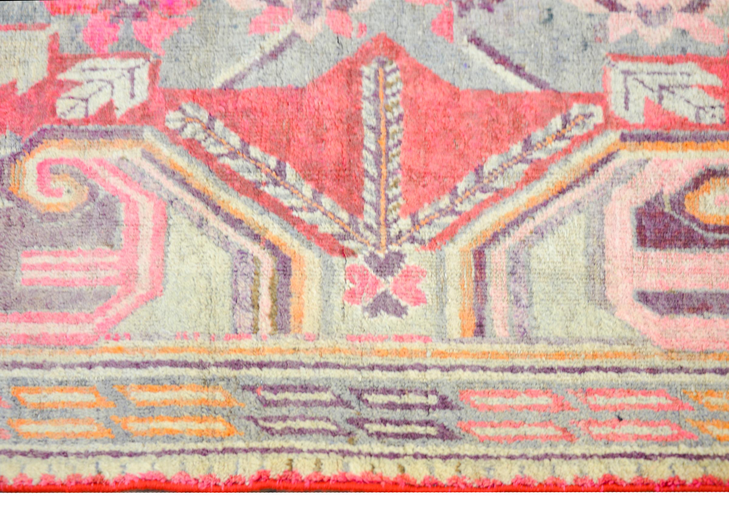 Hand-Knotted Early 20th Century Central Asian Khotan For Sale