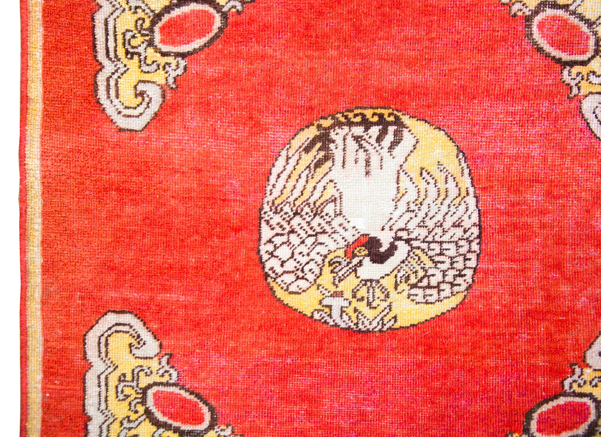 Zentralasiatischer Khotan-Teppich aus dem frühen 20. (Wolle) im Angebot