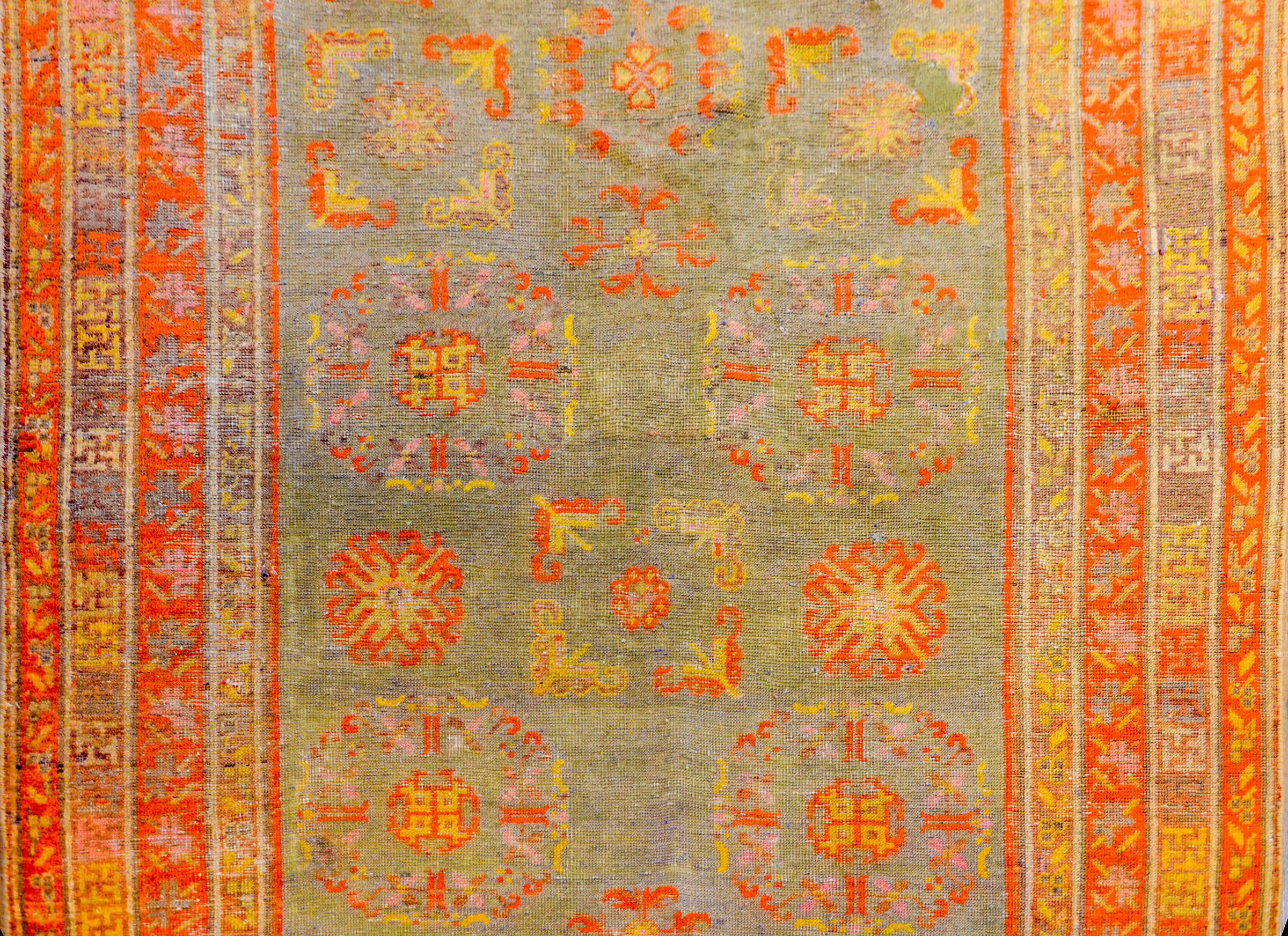Khotan Early 20th Century Central Asian Samarghand Rug For Sale