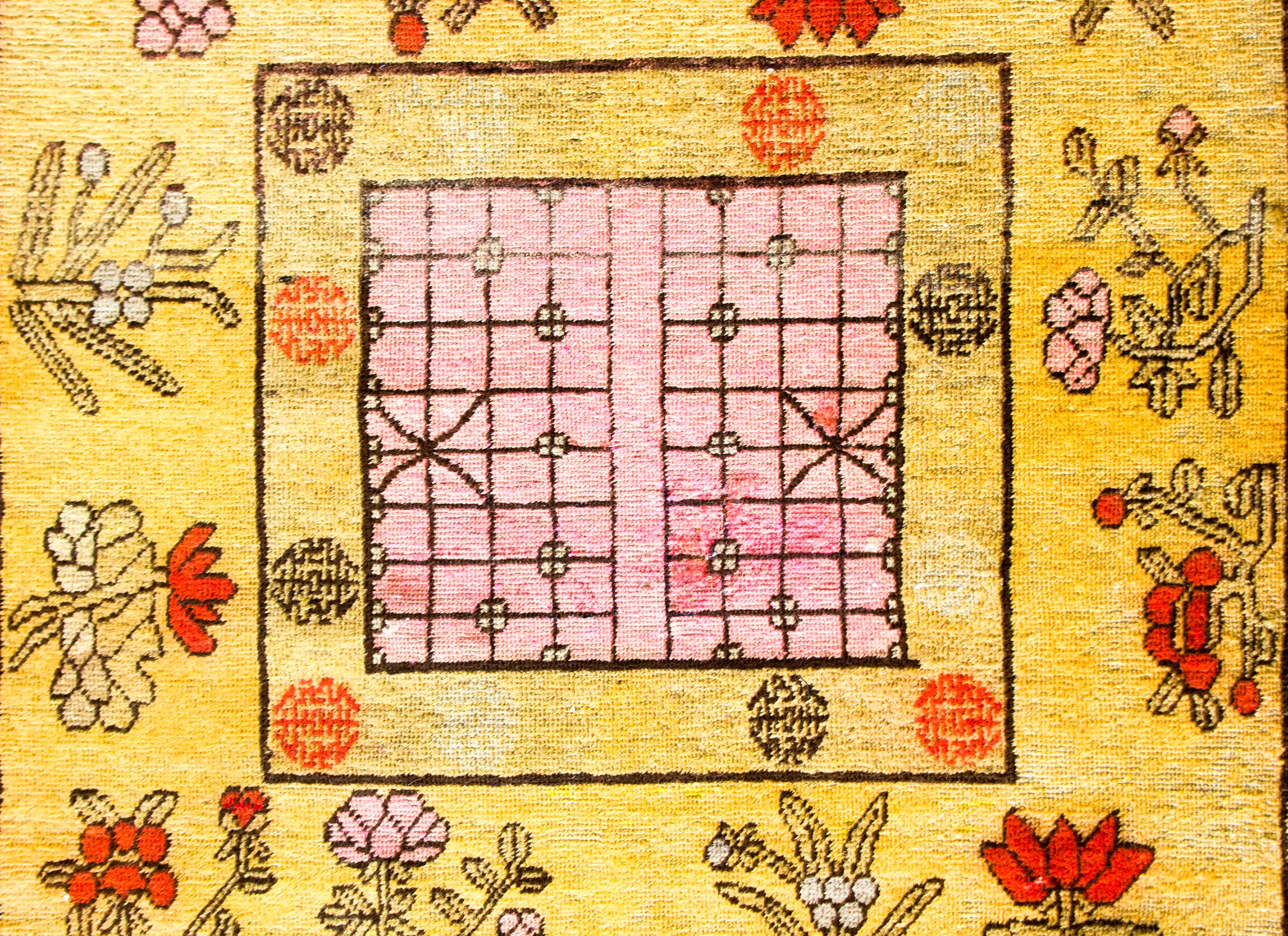 Zentralasiatischer Samarghand-Teppich aus dem frühen 20. (Frühes 20. Jahrhundert) im Angebot