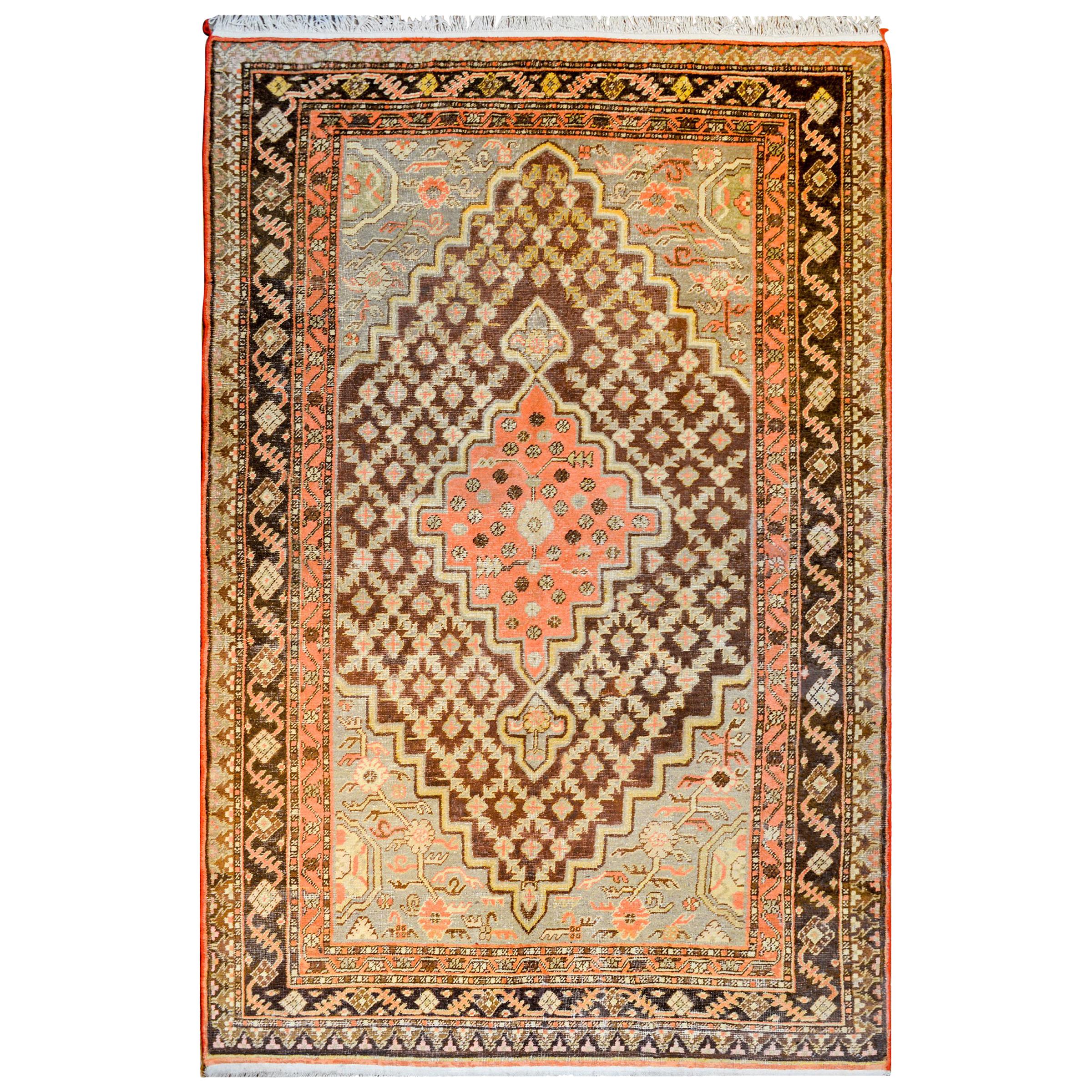 Early 20th Century Central Asian Samarghand Rug For Sale