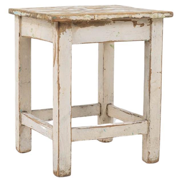 Early 20th Century Central European Wood Patinated Stool