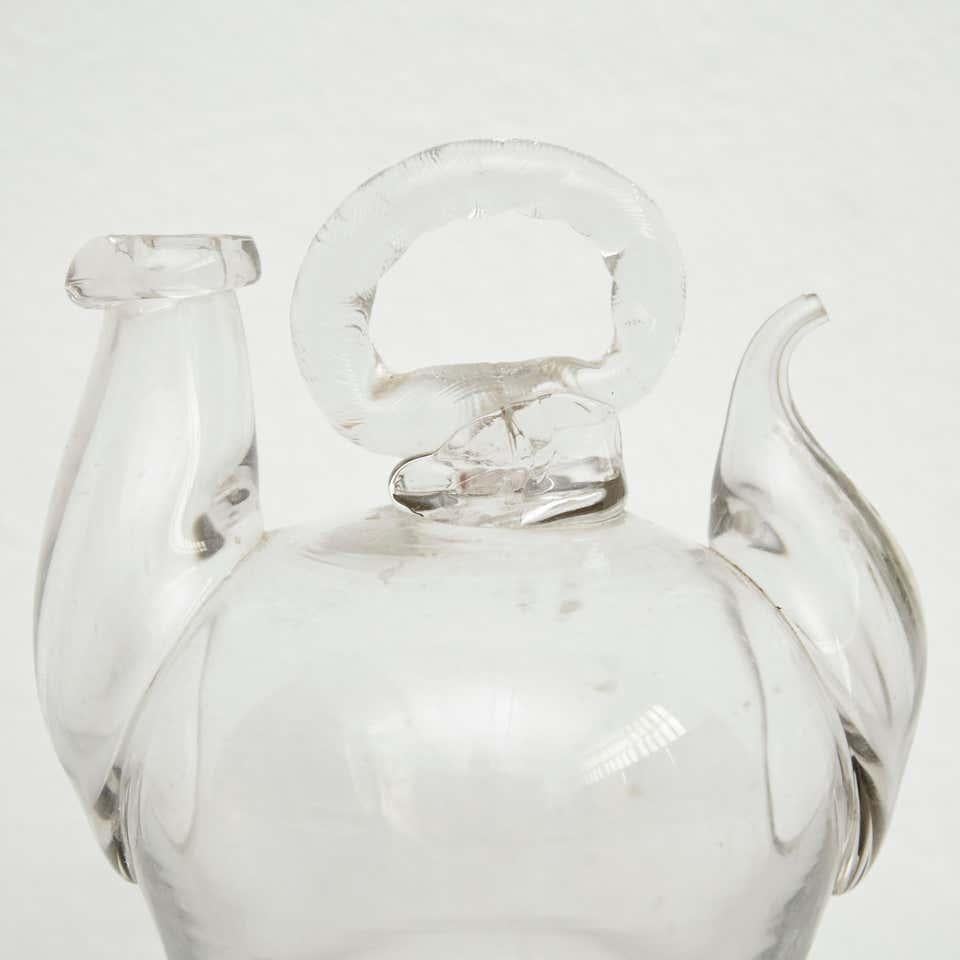 Early 20th Century, Century Spanish Blown Glass Traditional Pitcher 8