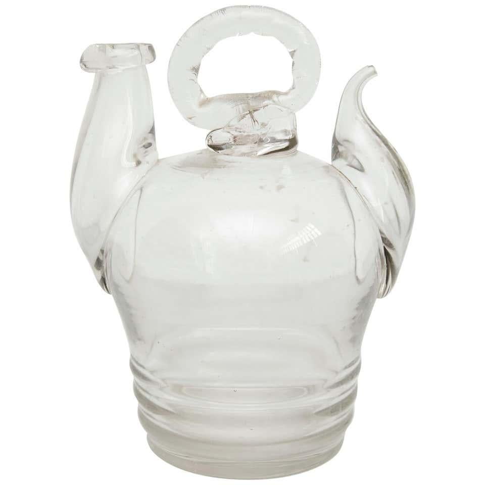 Early 20th Century, Century Spanish Blown Glass Traditional Pitcher 10