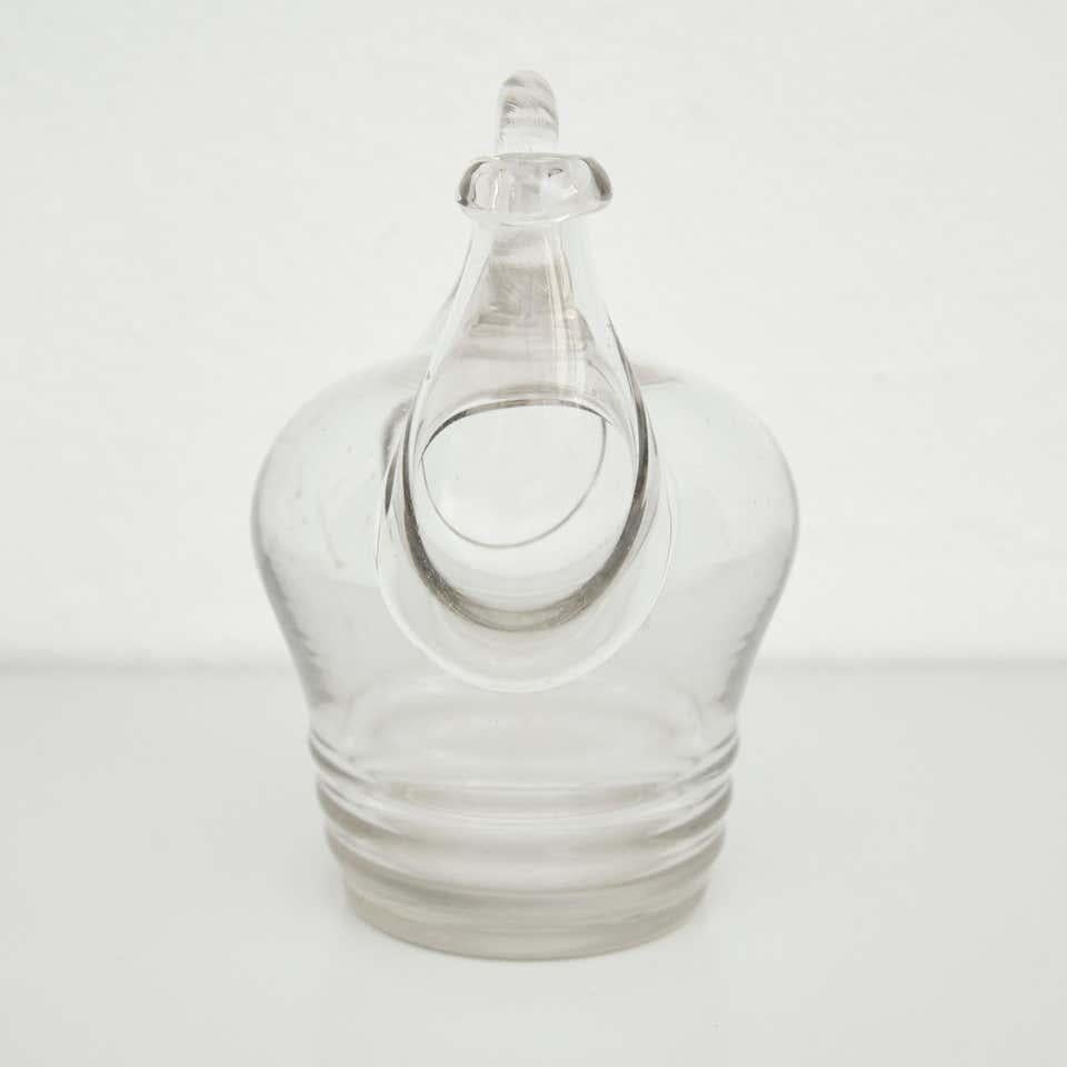 Early 20th Century, Century Spanish Blown Glass Traditional Pitcher In Good Condition For Sale In Barcelona, Barcelona