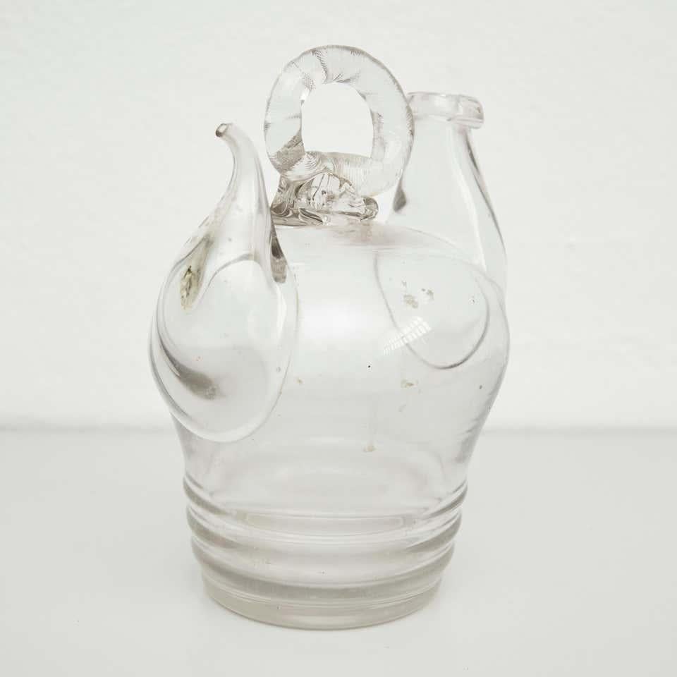 Early 20th Century, Century Spanish Blown Glass Traditional Pitcher 3