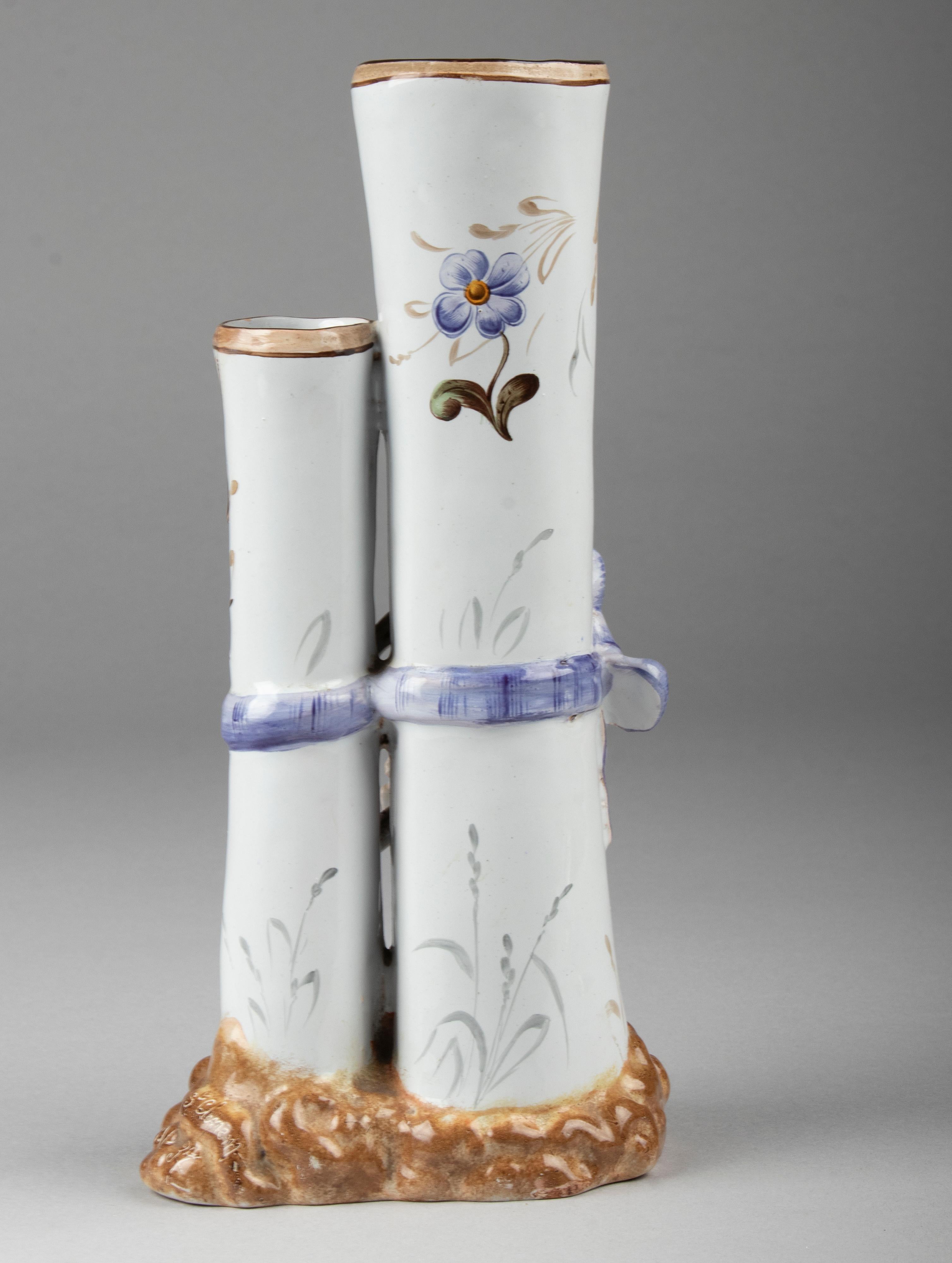 Early 20th Century Ceramic Art Nouveau Vase Made by Saint Clement For Sale 2