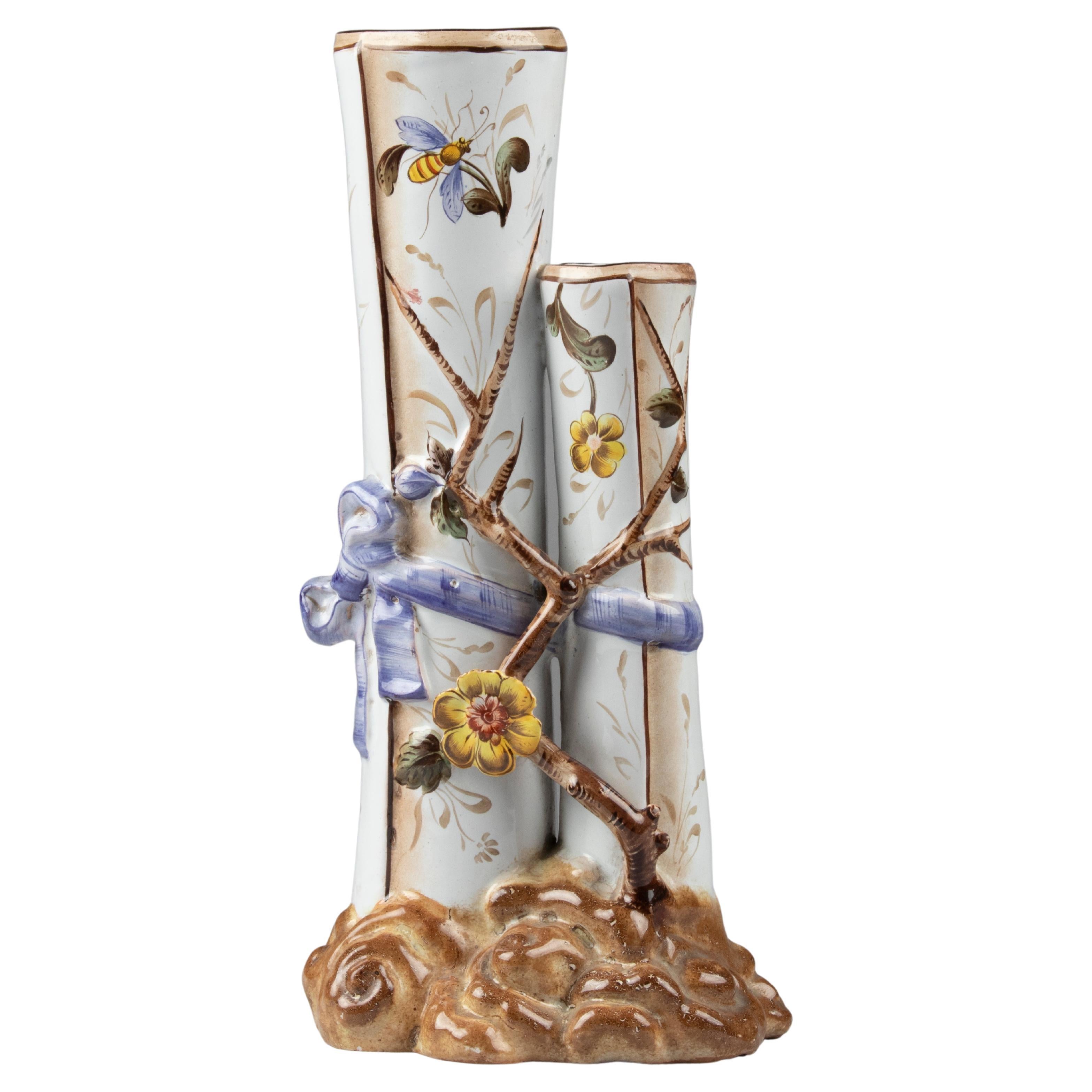 Early 20th Century Ceramic Art Nouveau Vase Made by Saint Clement