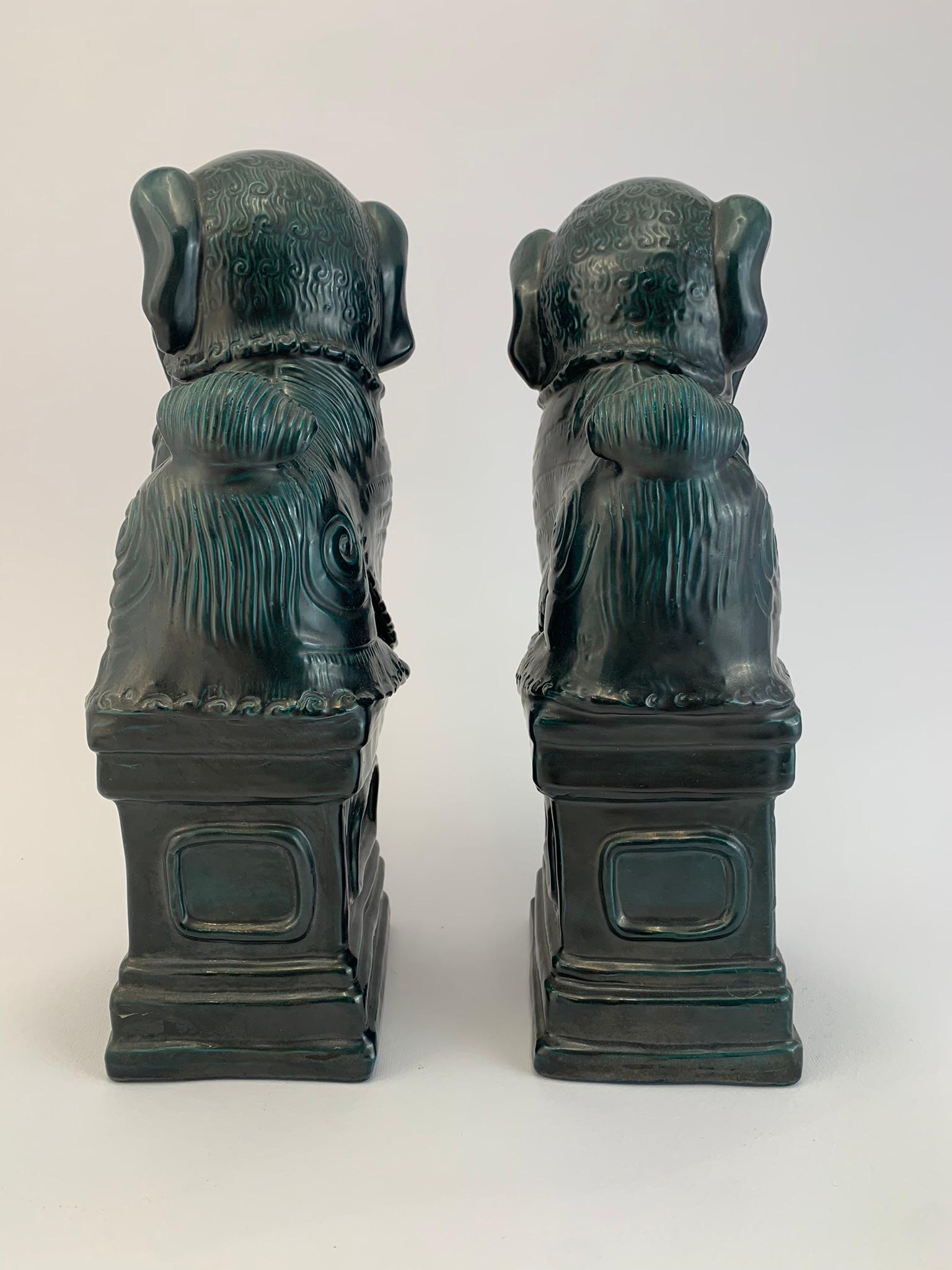 Chinese Early 20th Century Ceramic Pho Dogs For Sale
