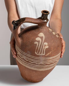 Early 20th Century Ceramic Spanish Terracotta Water Jug