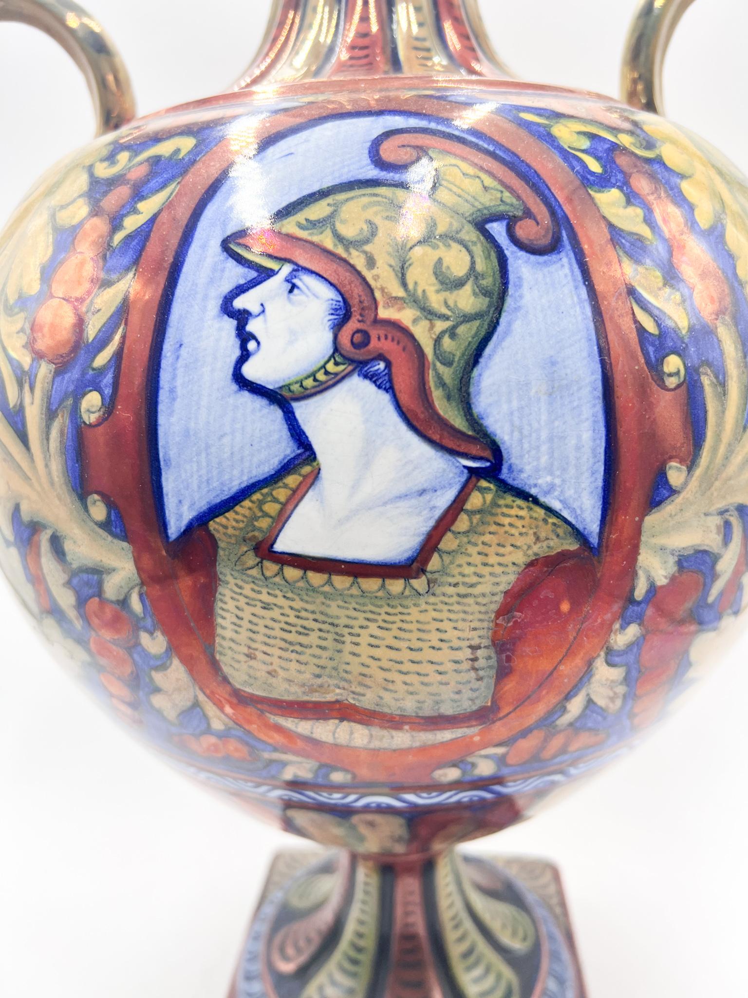 Early 20th Century Ceramic Vase by Gualdo Tadino For Sale 5