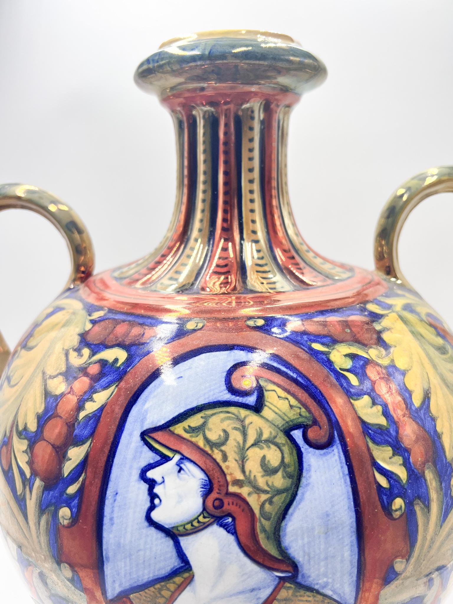 Early 20th Century Ceramic Vase by Gualdo Tadino For Sale 6