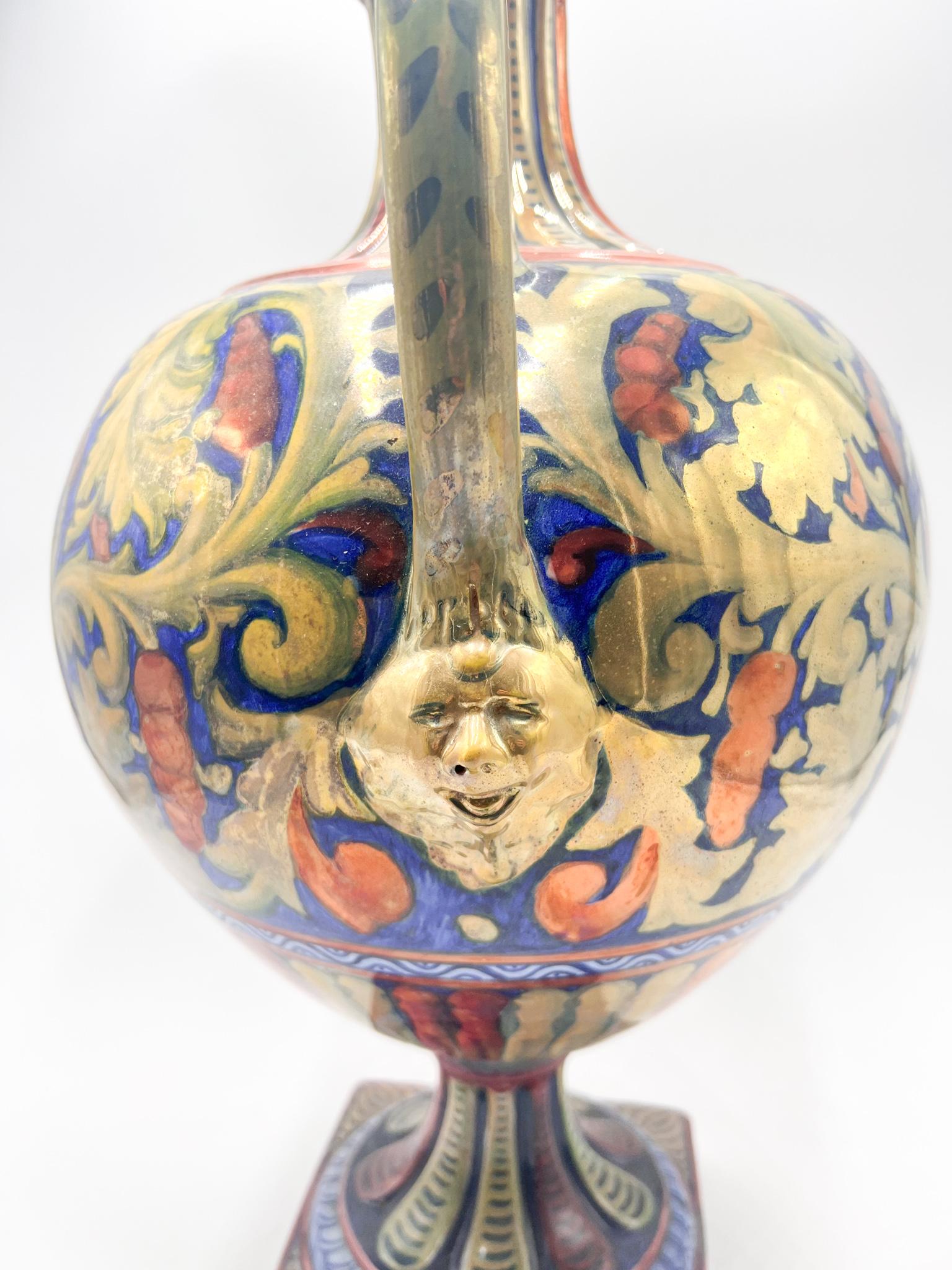Early 20th Century Ceramic Vase by Gualdo Tadino For Sale 7