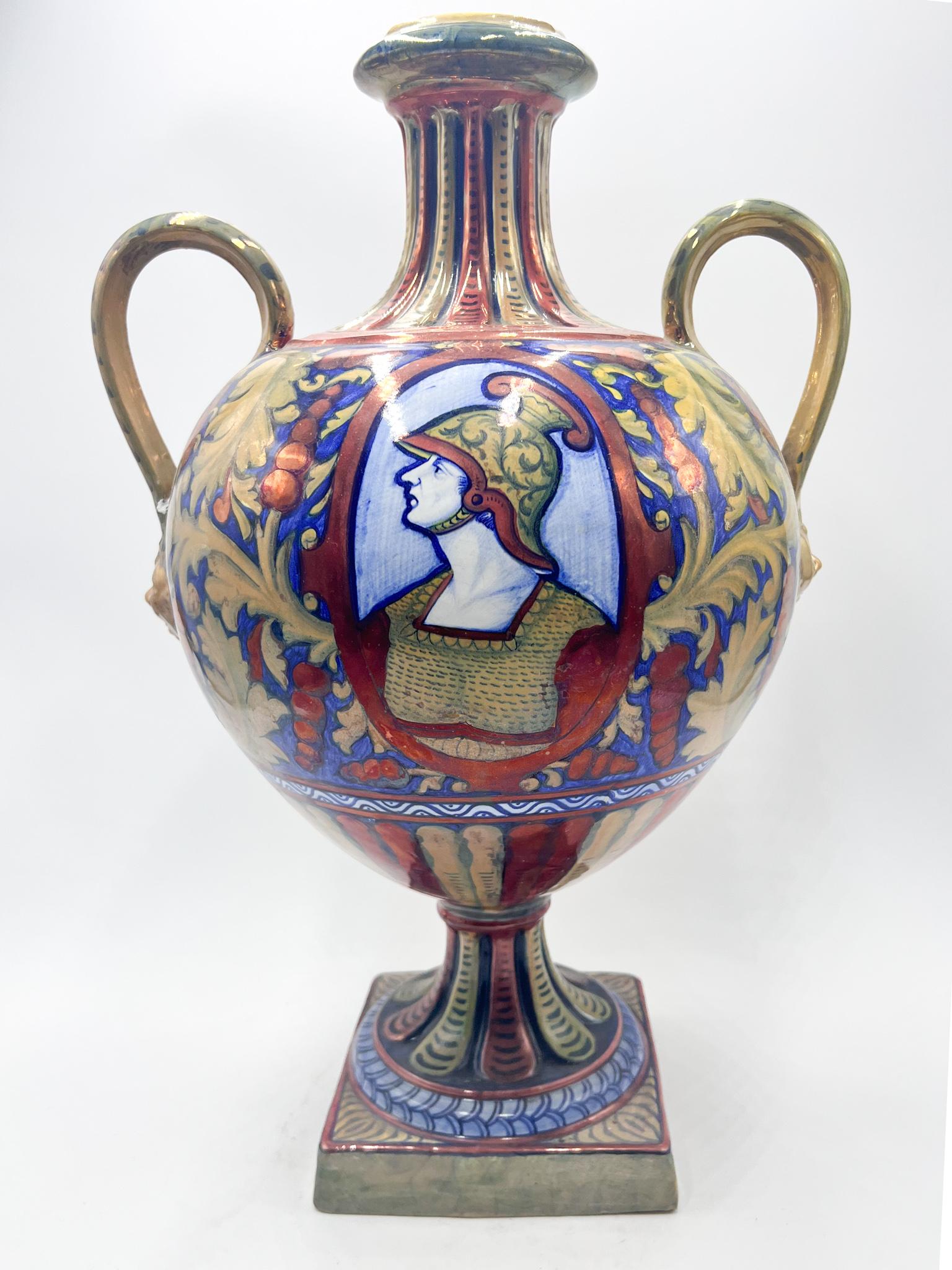 Early 20th Century Ceramic Vase by Gualdo Tadino For Sale 8
