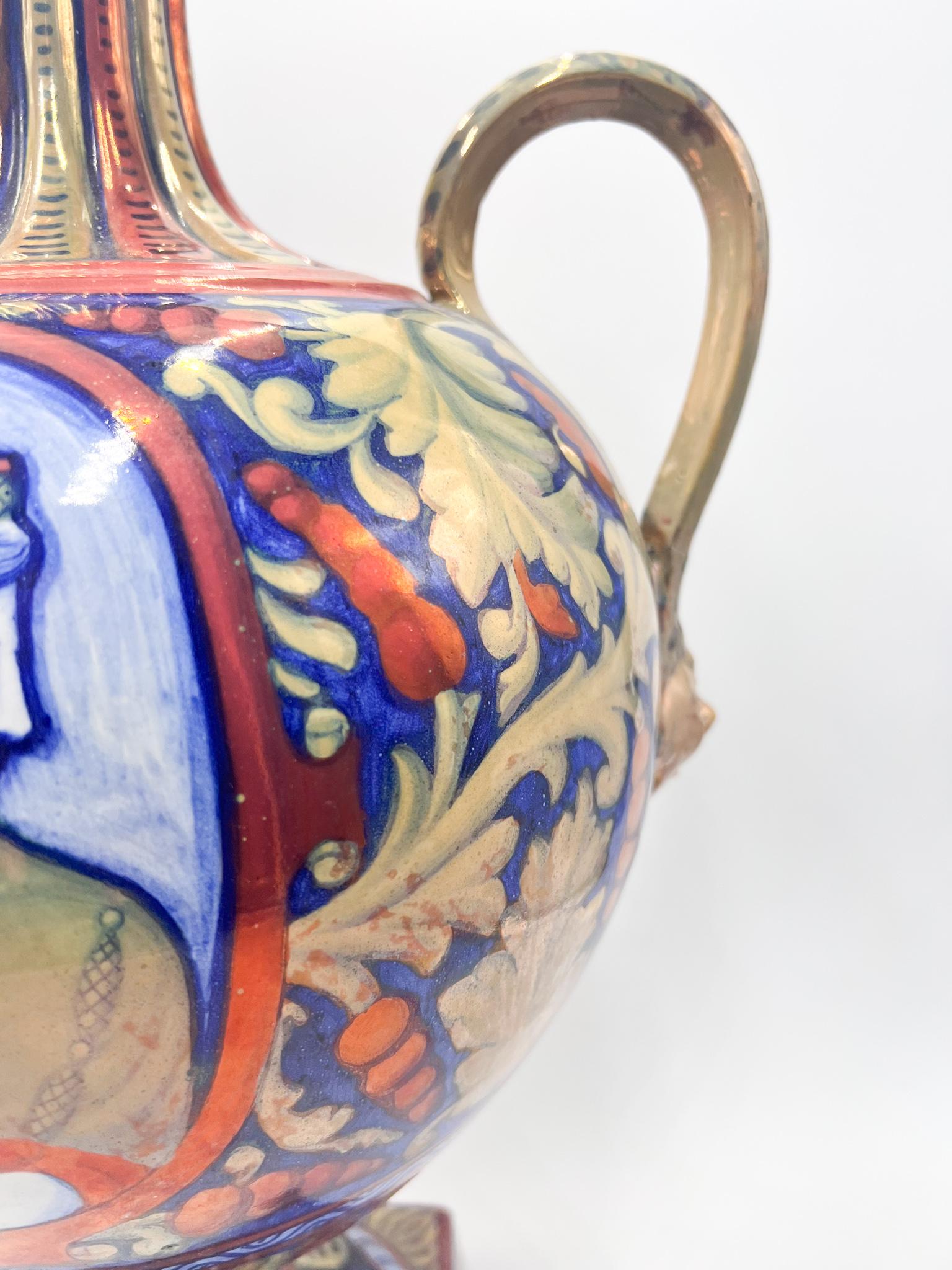 Début du 20ème siècle Vase en céramique du début du XXe siècle par Gualdo Tadino en vente