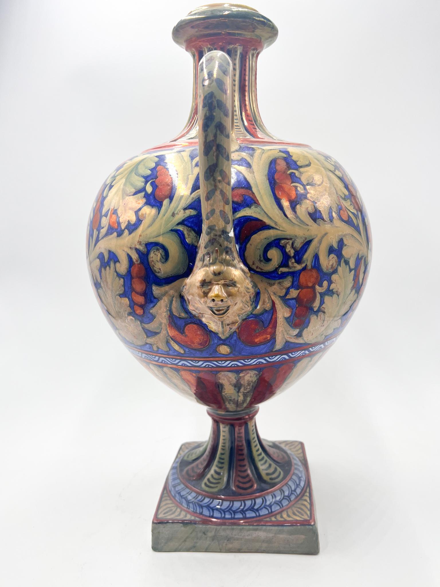 Early 20th Century Ceramic Vase by Gualdo Tadino For Sale 3