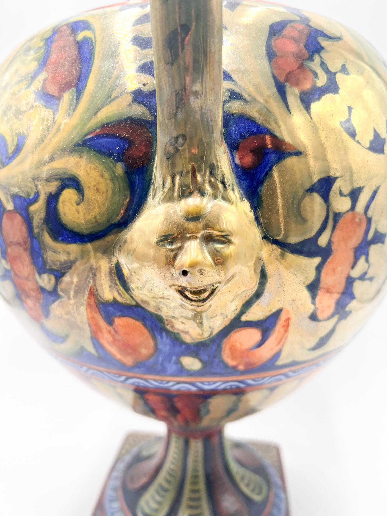 Early 20th Century Ceramic Vase by Gualdo Tadino For Sale 4
