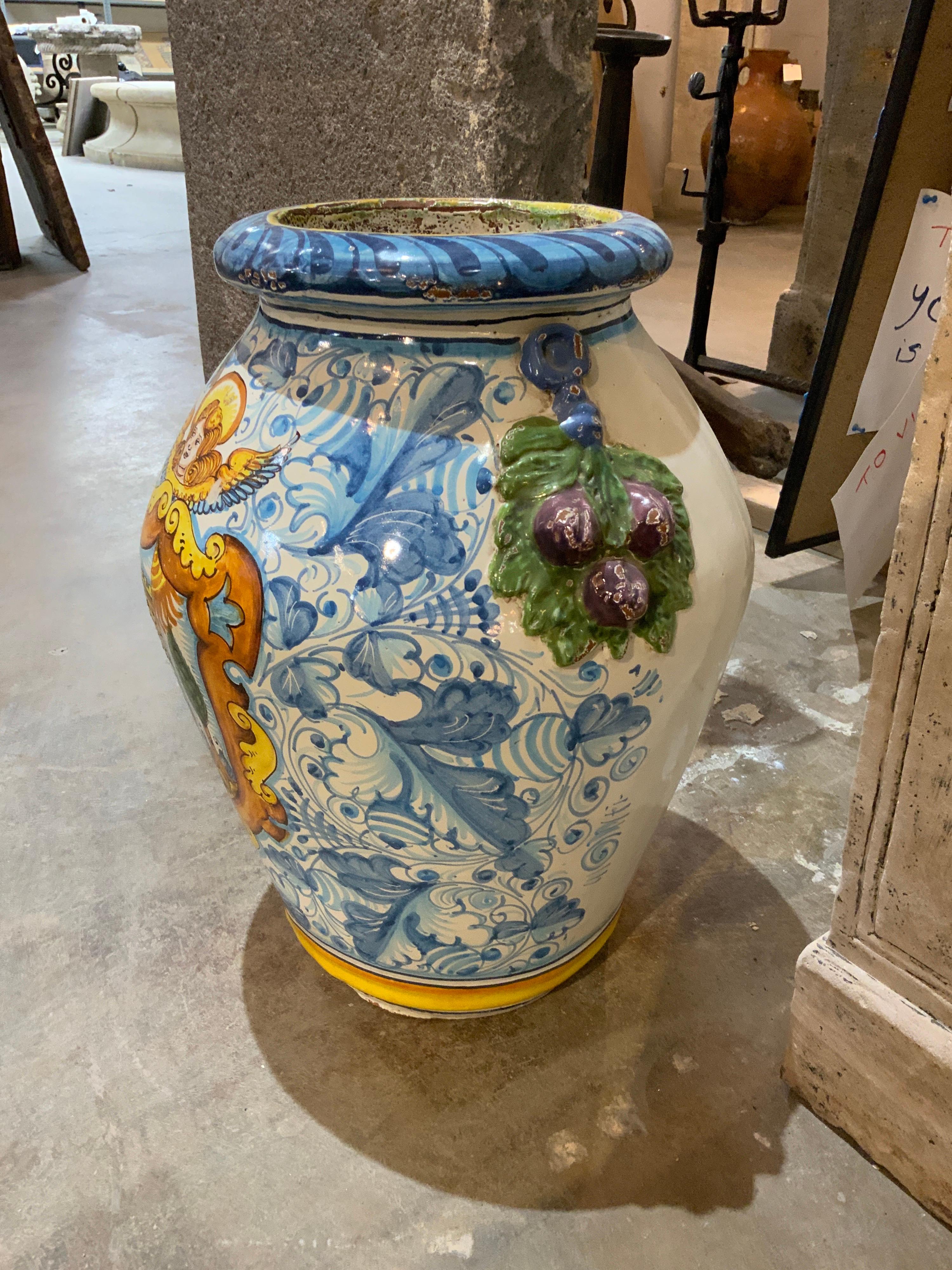 Early 20th Century Ceramic Vase from Spain In Good Condition For Sale In Dallas, TX