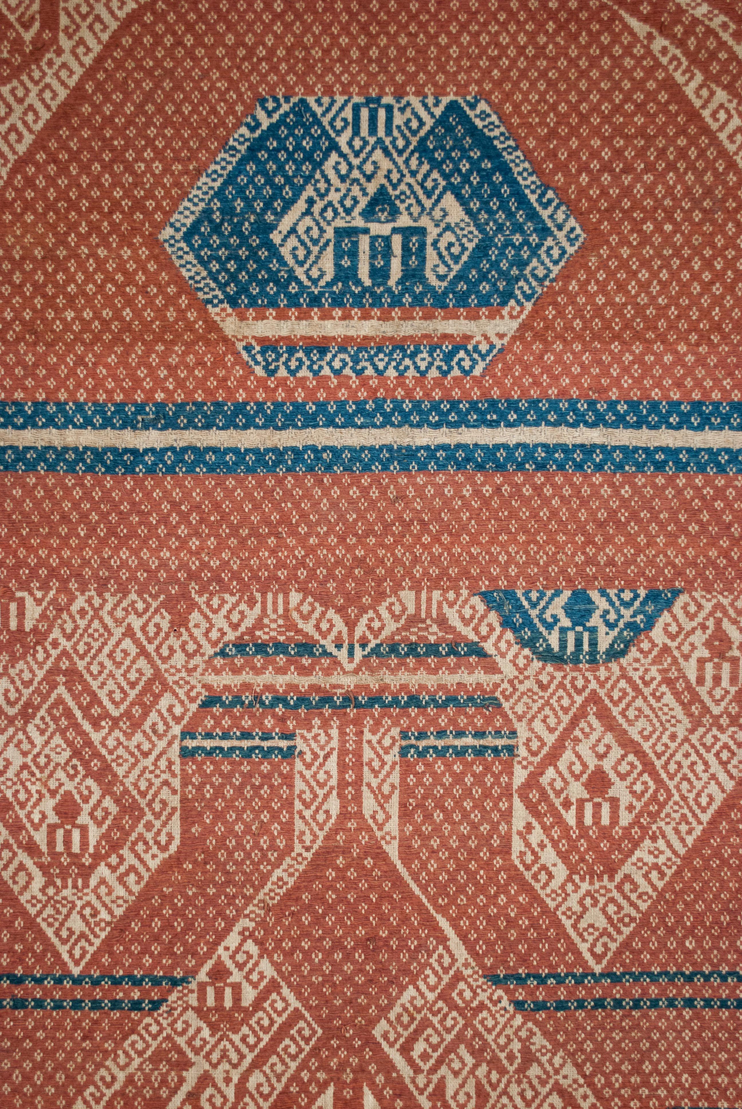 Tribal Early 20th Century Ceremonial Cloth 'Tampan', Lampung, South Sumatra, Indonesia