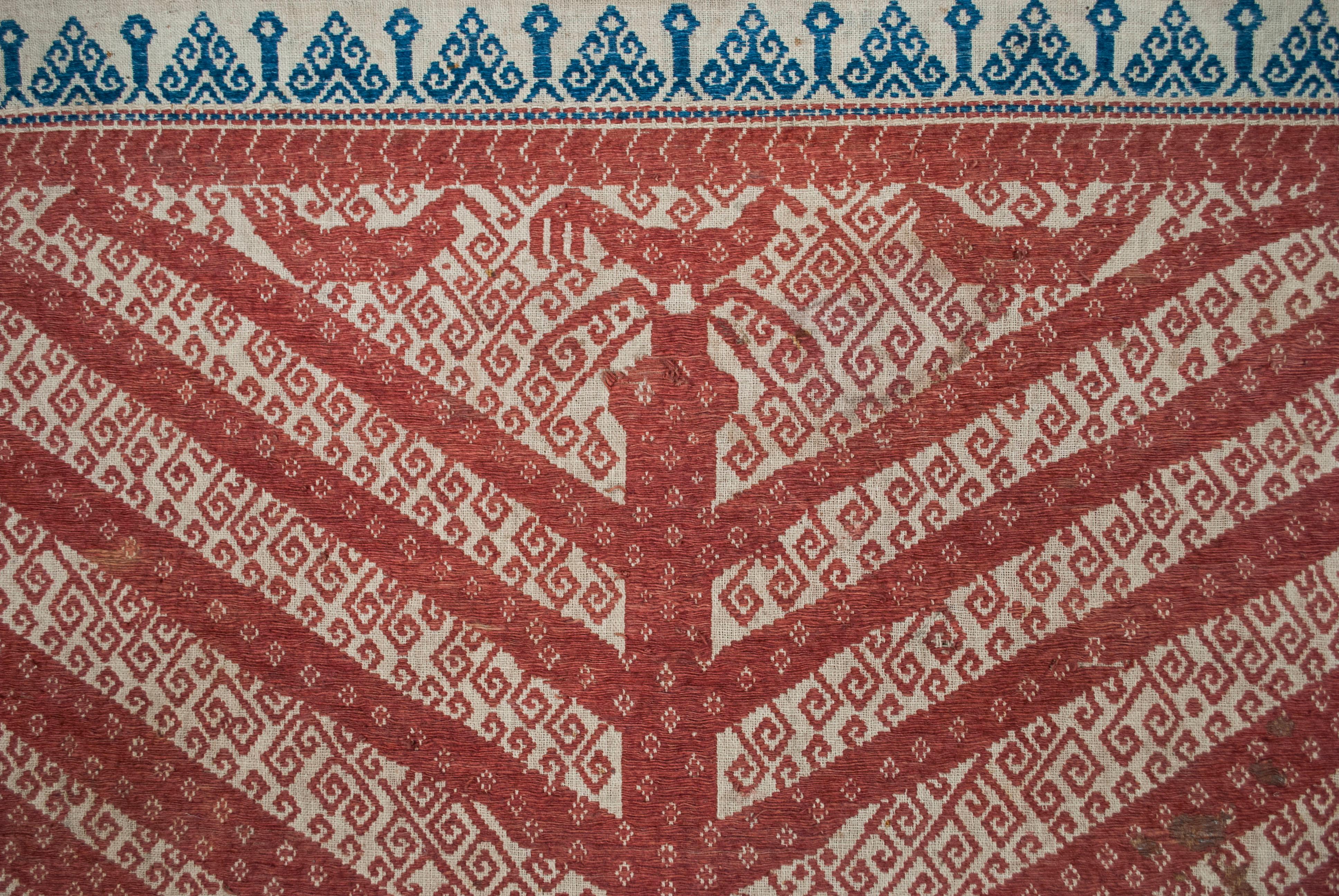Tribal Early 20th Century Ceremonial Cloth / Tampan, South Sumatra, Indonesia For Sale