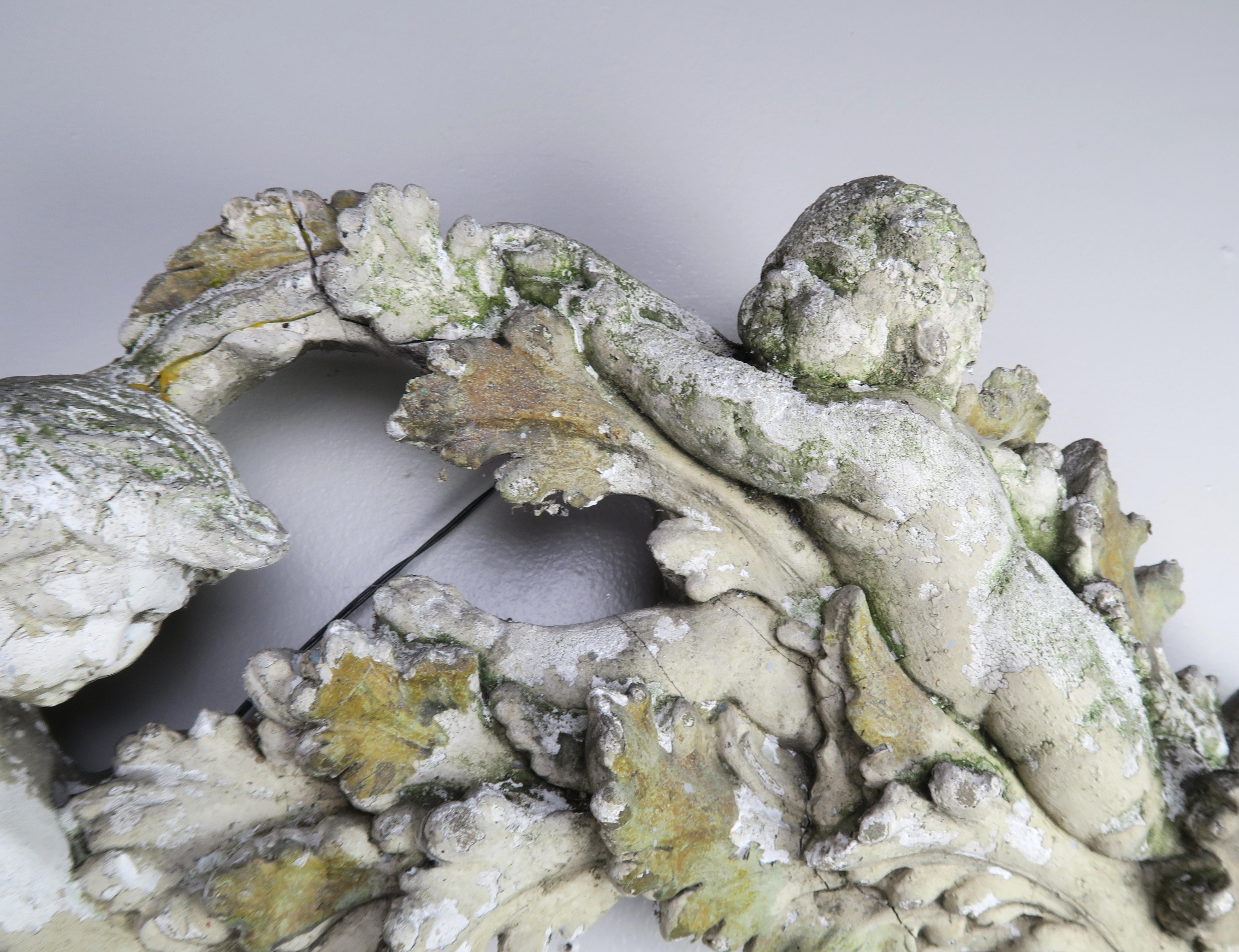 Early 20th Century Chalk Fragment with Cherubs 1