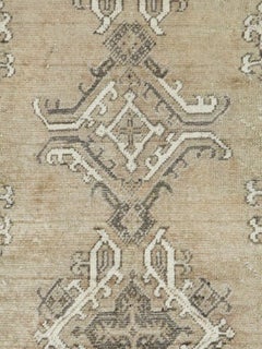 Early 20th Century Champagne Colored Turkish Handmade Oushak Carpet