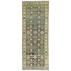 Early 20th Century Charcoal Color Antique Persian Wide Malayer Runner