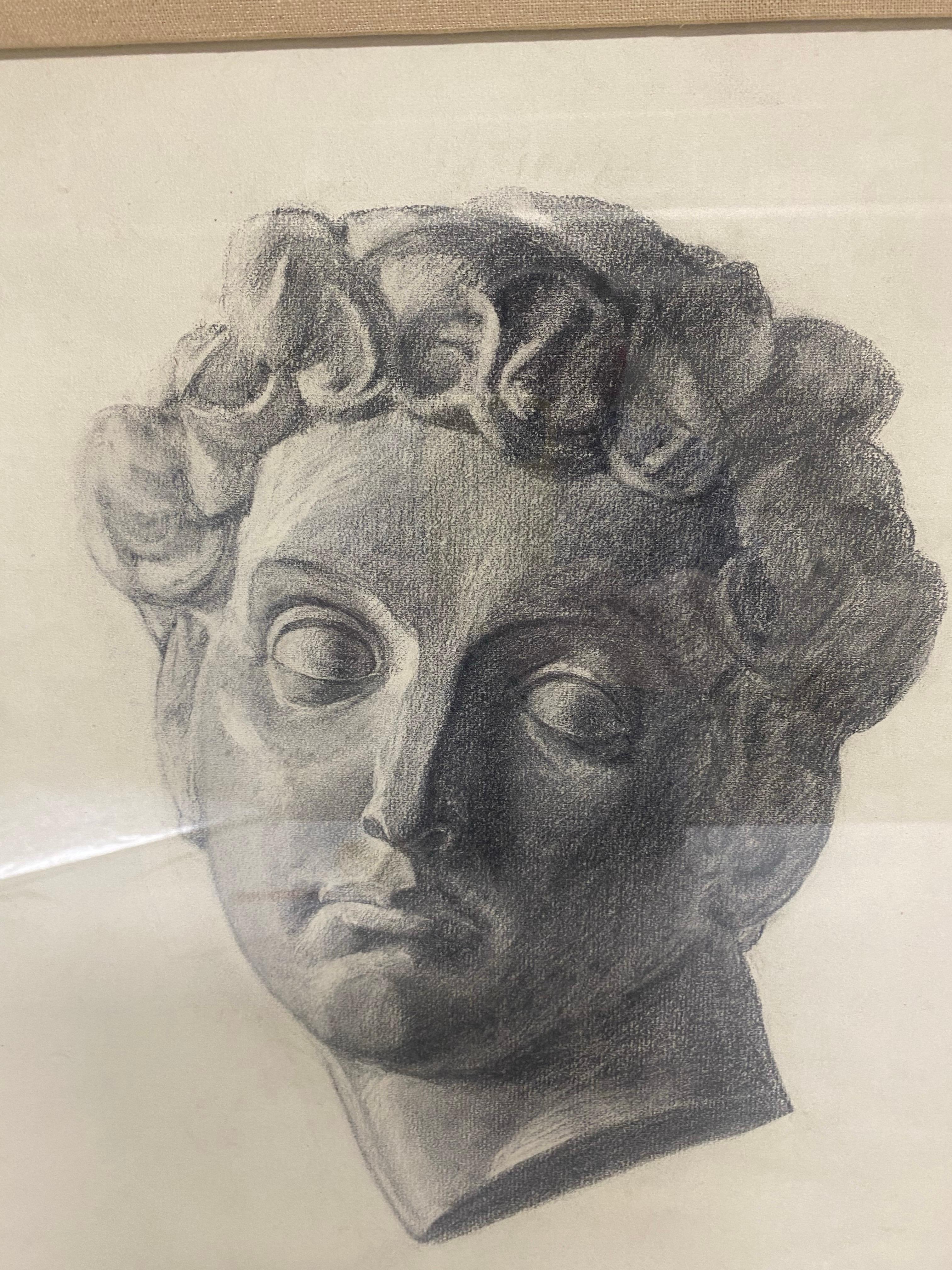 Si tratta di uno studio di un busto a carboncino su carta dell'inizio del XX secolo. Questo studio d'artista è stato splendidamente eseguito a carboncino nero su carta India. Questo studio d'artista raffigura un busto classico ed è stato presentato