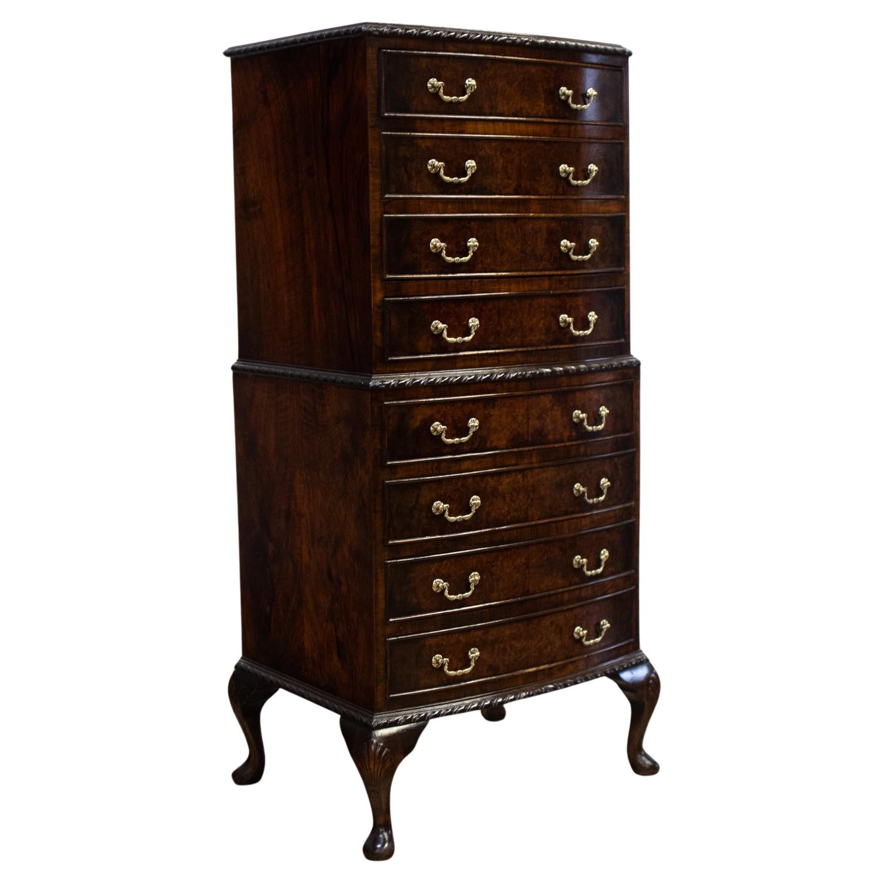 Early 20th Century Chest on Chest Design Drawers For Sale