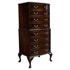 Antique Early 20th Century Chest on Chest Design Drawers
