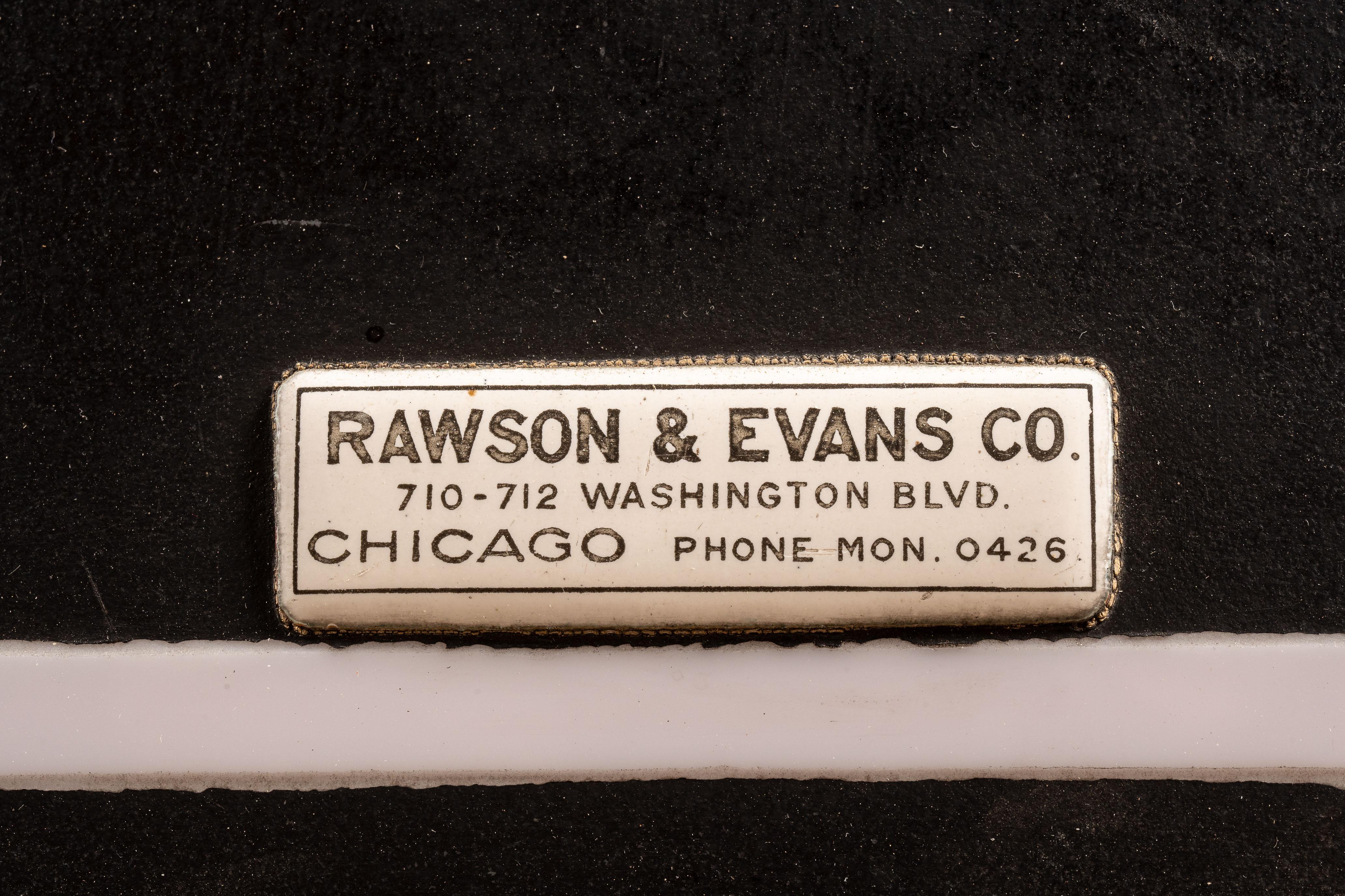 Metal Early 20th Century Chicago Pharmacist Milk Glass Sign For Sale