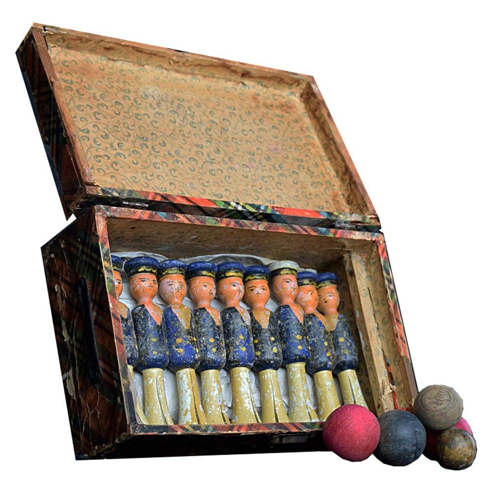 Early-20th Century Childs Hand Crafted Skittles