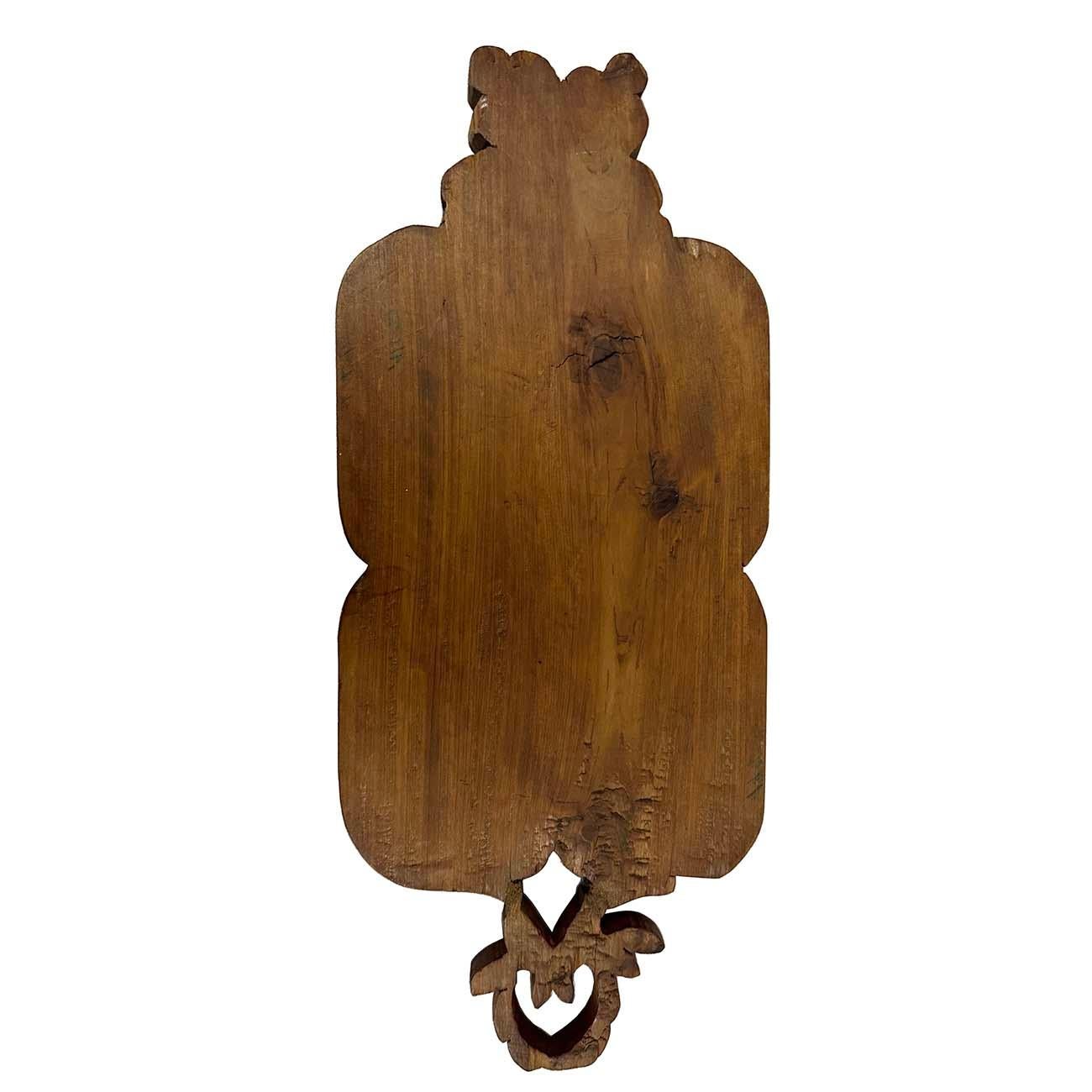XX secolo Pannello in legno intagliato in 3d dei primi del Novecento cinese, elemento architettonico appeso in vendita