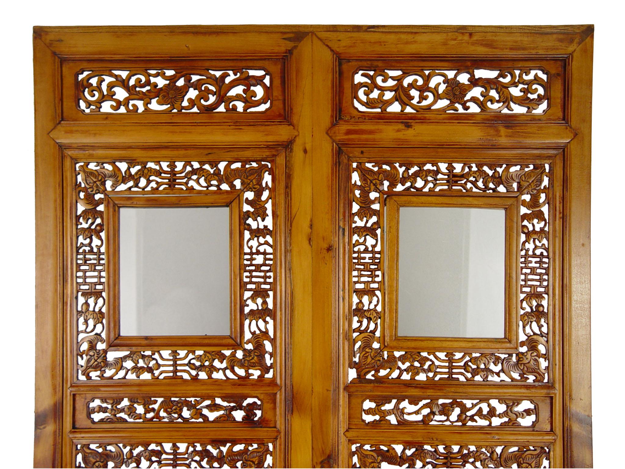 Chinese Export Early 20th Century Chinese Antique Open Carved Screen / Room Divider For Sale