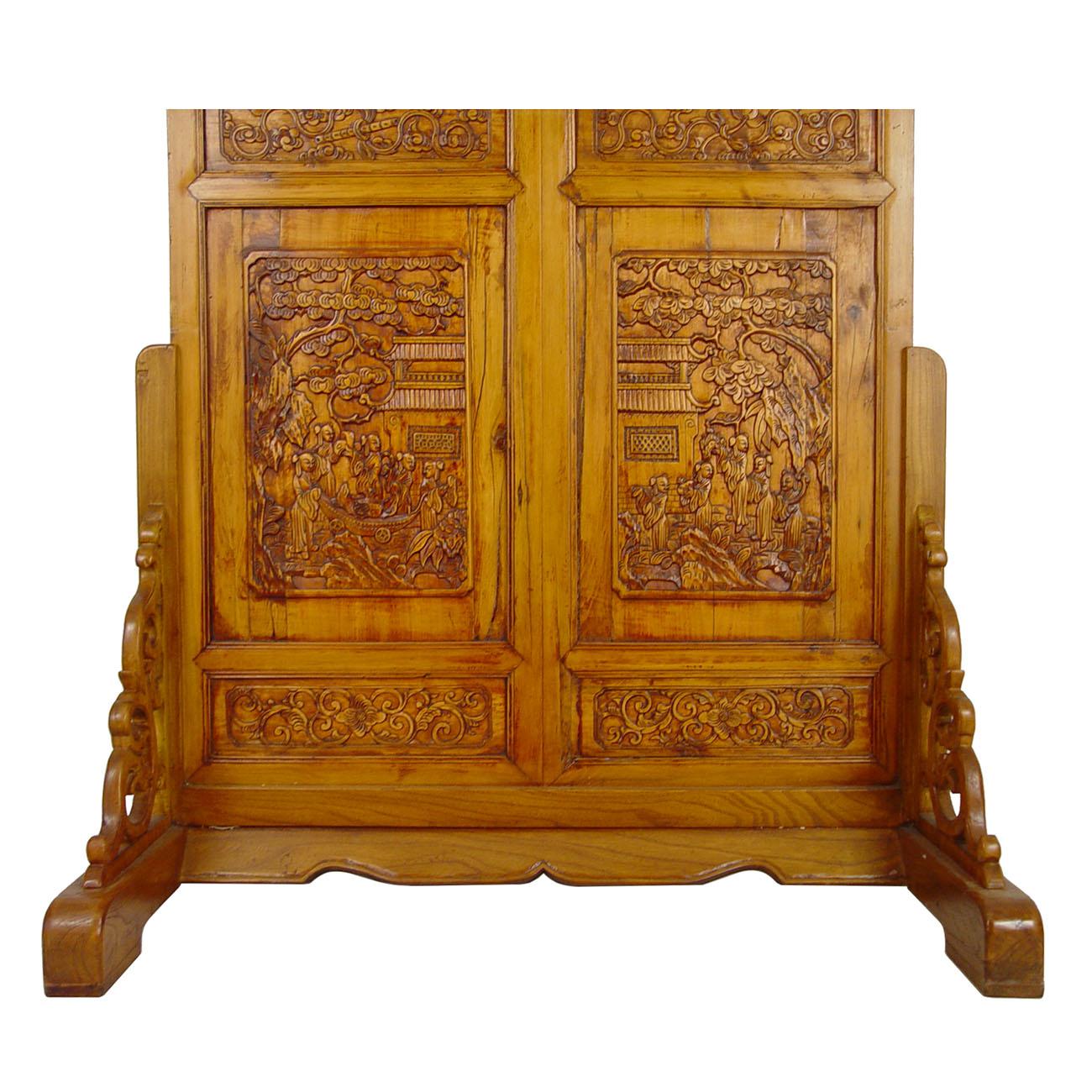 Early 20th Century Chinese Antique Open Carved Screen / Room Divider For Sale 2