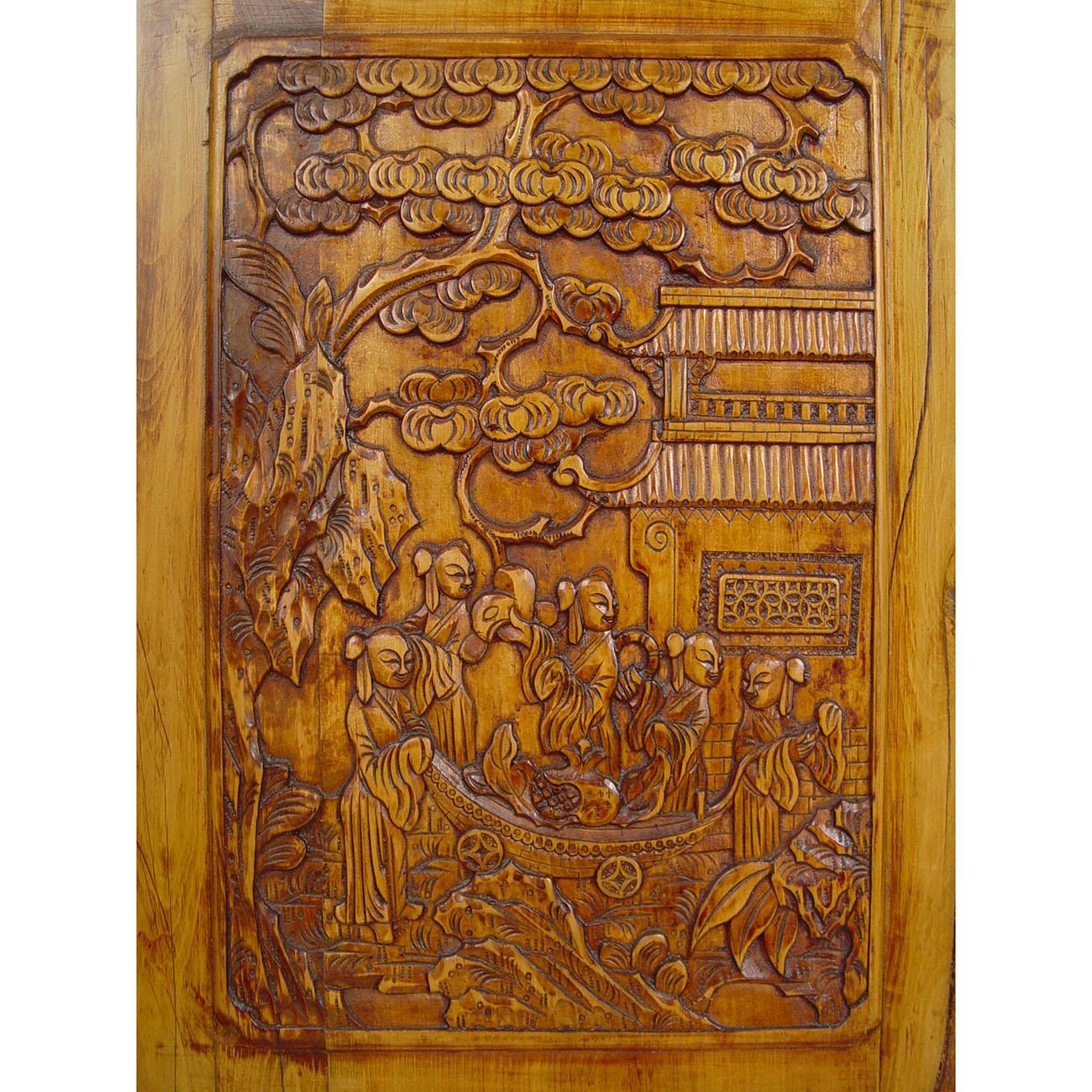 Early 20th Century Chinese Antique Open Carved Screen / Room Divider For Sale 3