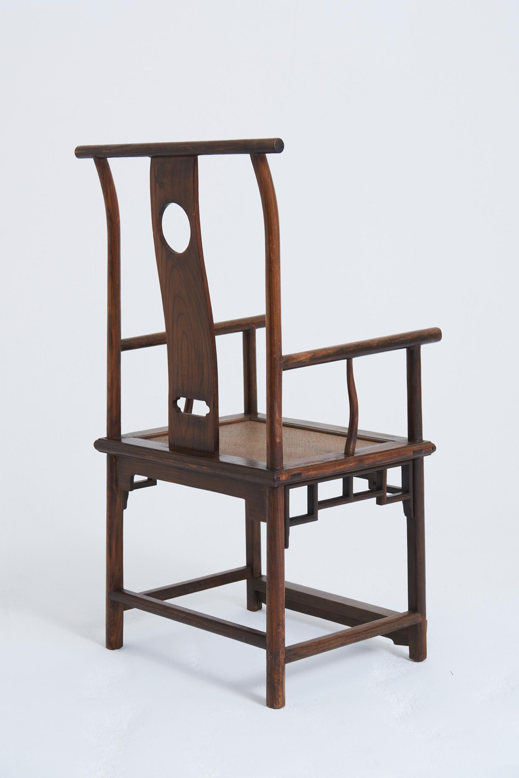 Elm Early 20th Century Chinese Armchair For Sale