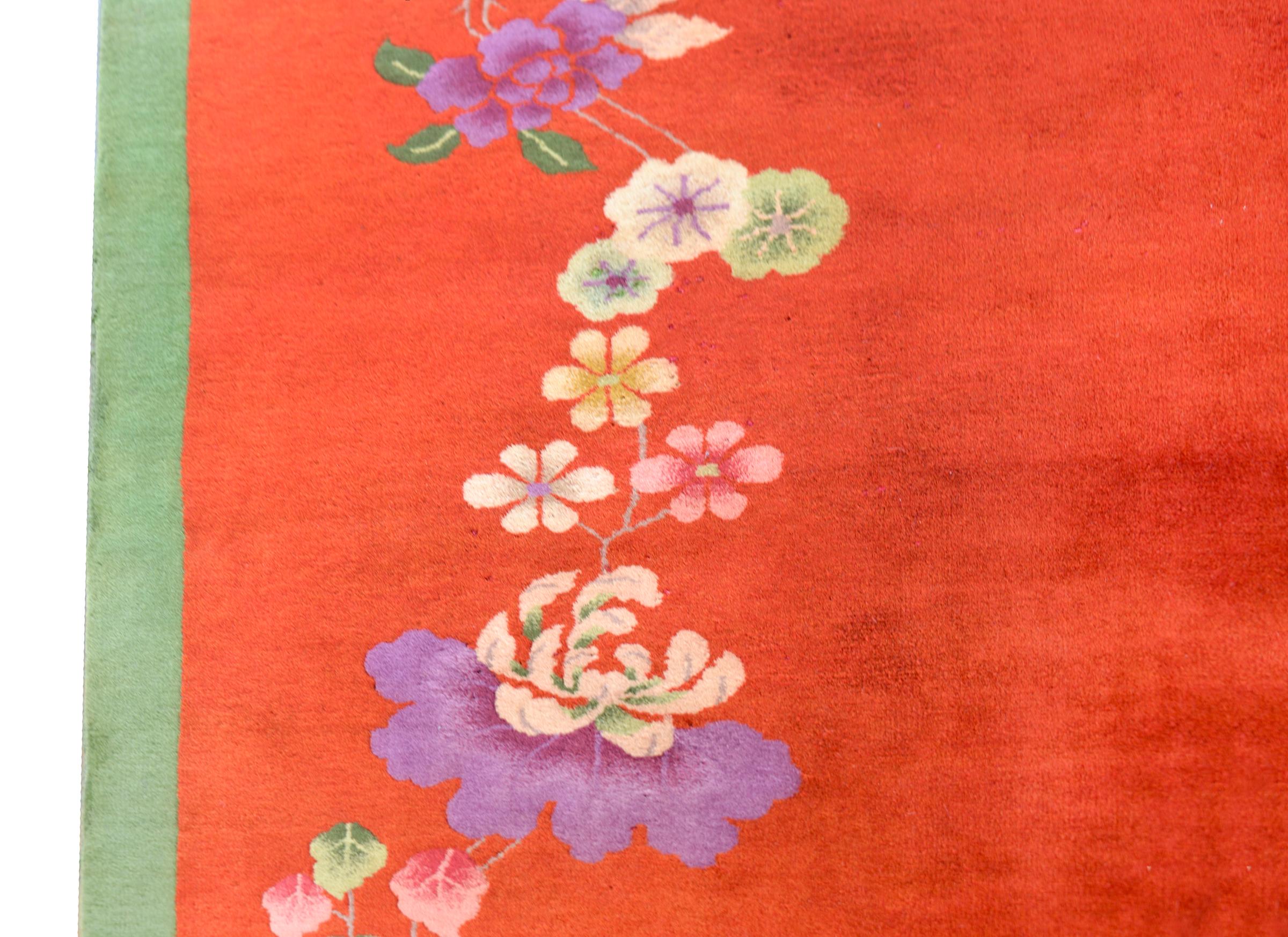 Hand-Knotted Early 20th Century Chinese Art Deco 'Four Seasons' Rug For Sale