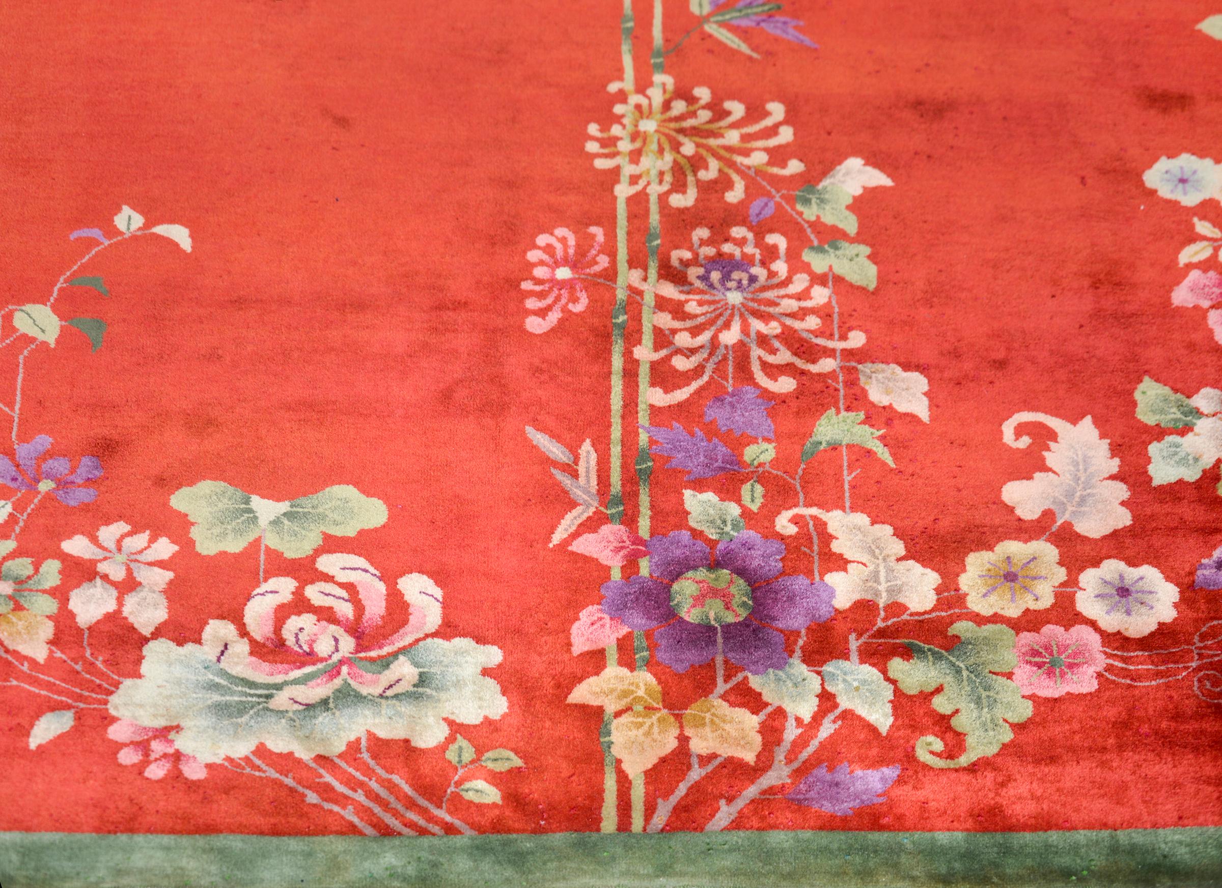 Early 20th Century Chinese Art Deco 'Four Seasons' Rug For Sale 3