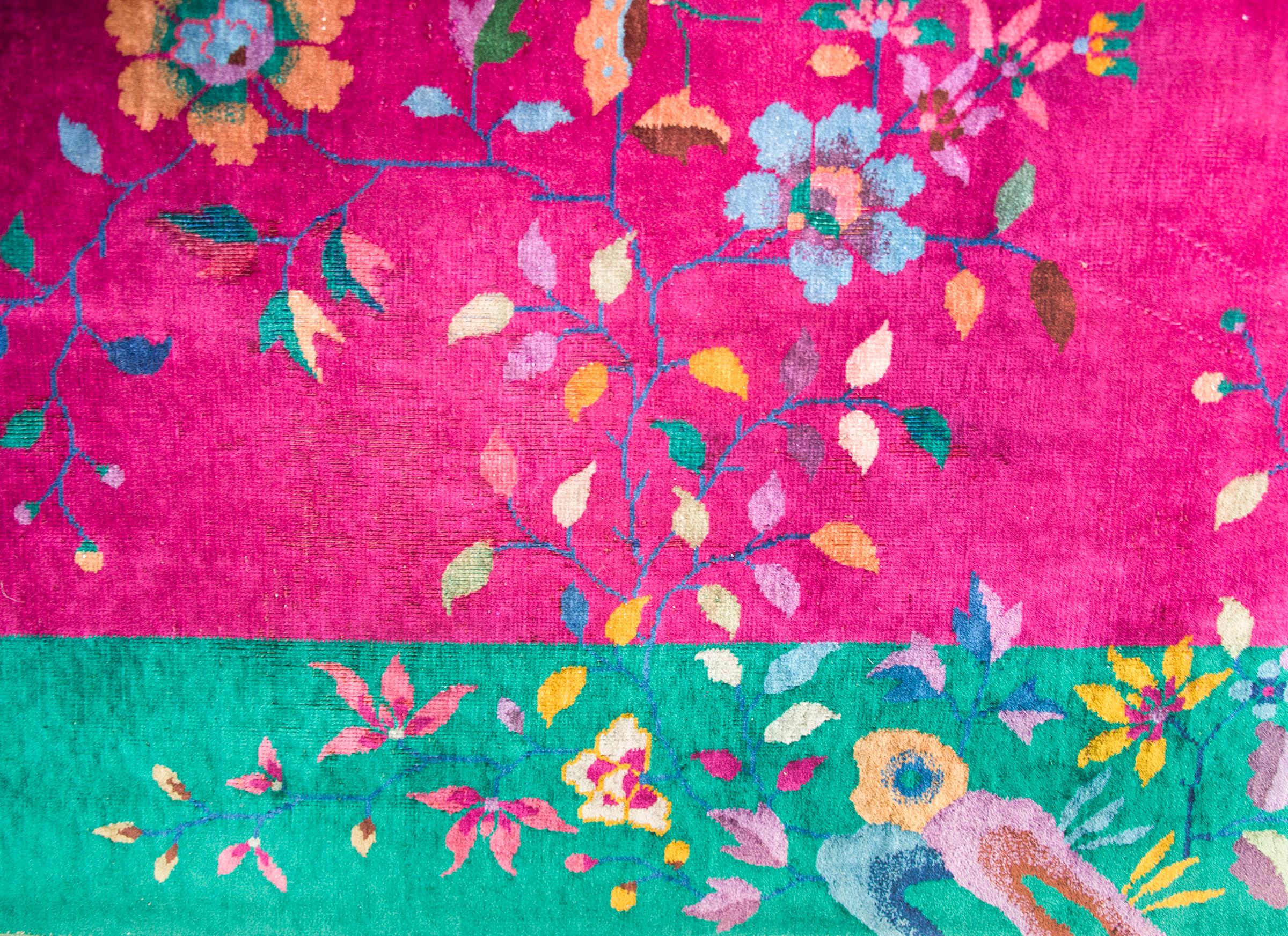Tapis Art Déco chinois du début du 20ème siècle en vente 2