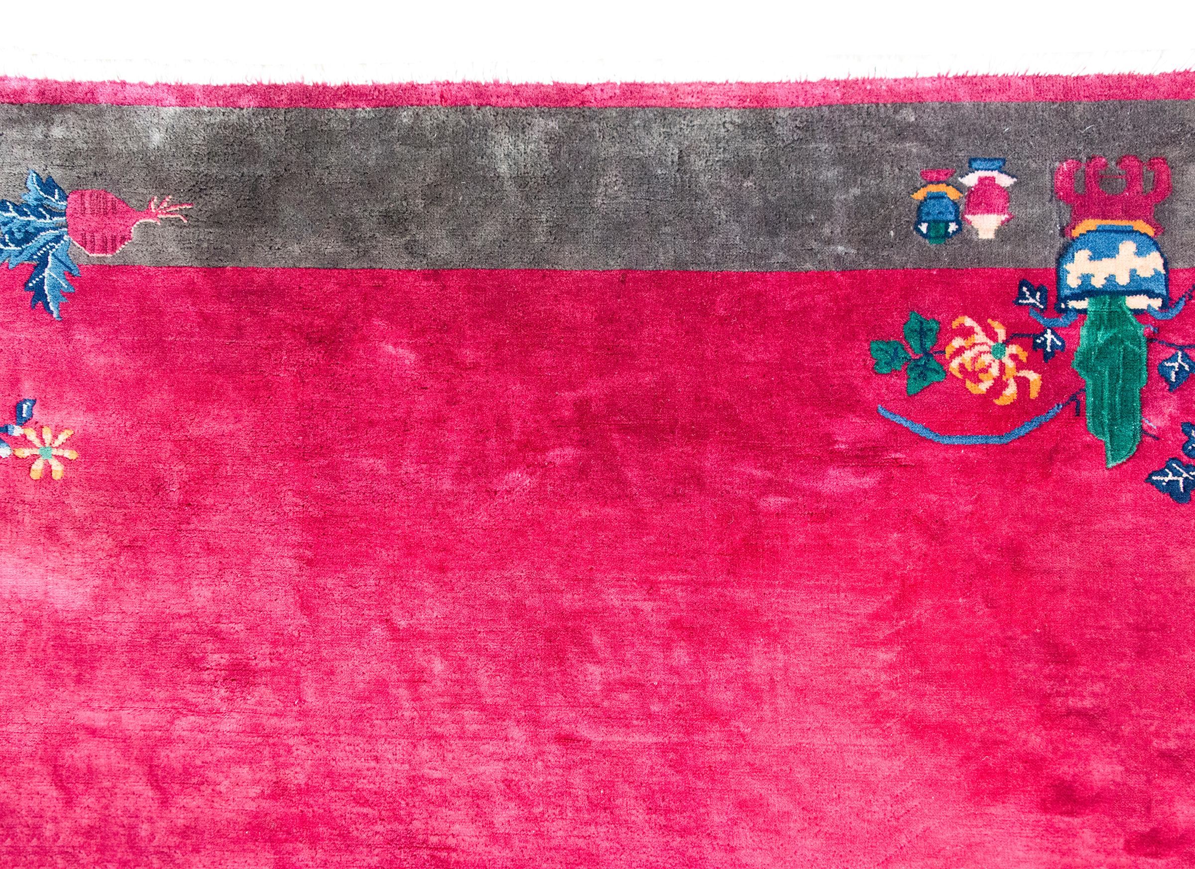 Tapis Art Déco chinois du début du 20ème siècle en vente 2