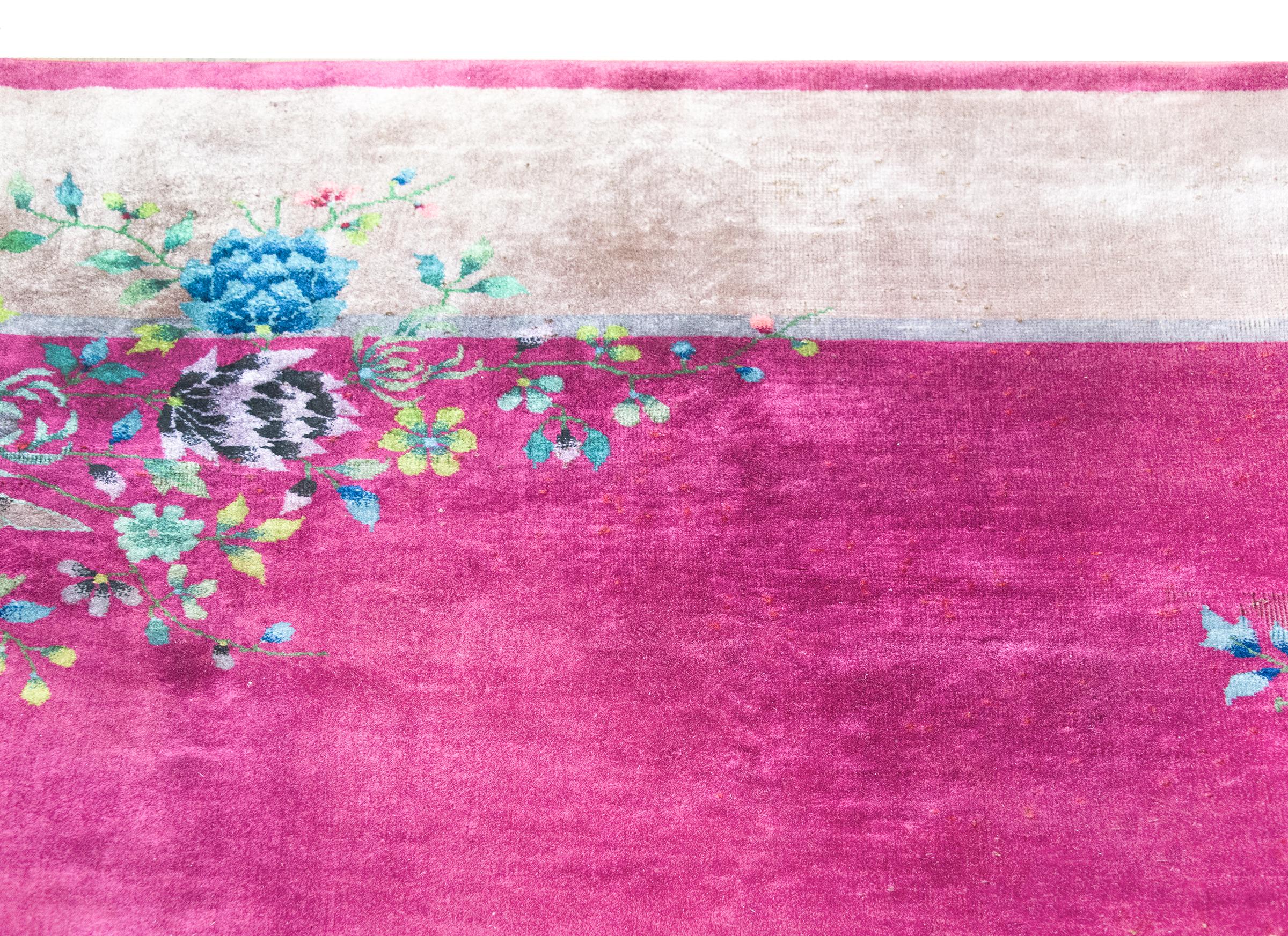 Tapis Art Déco chinois du début du 20ème siècle en vente 2