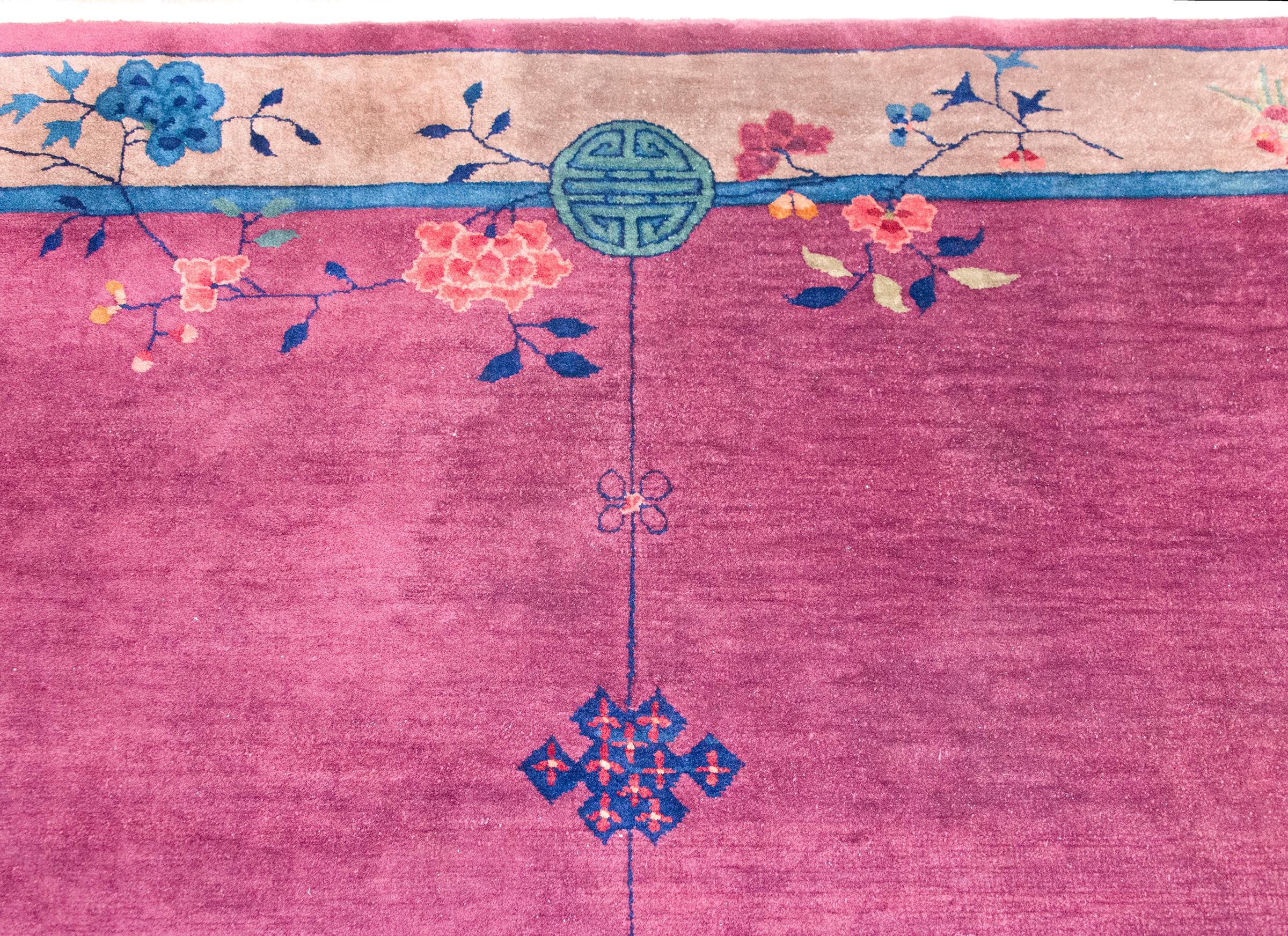 Tapis Art Déco chinois du début du 20ème siècle en vente 2