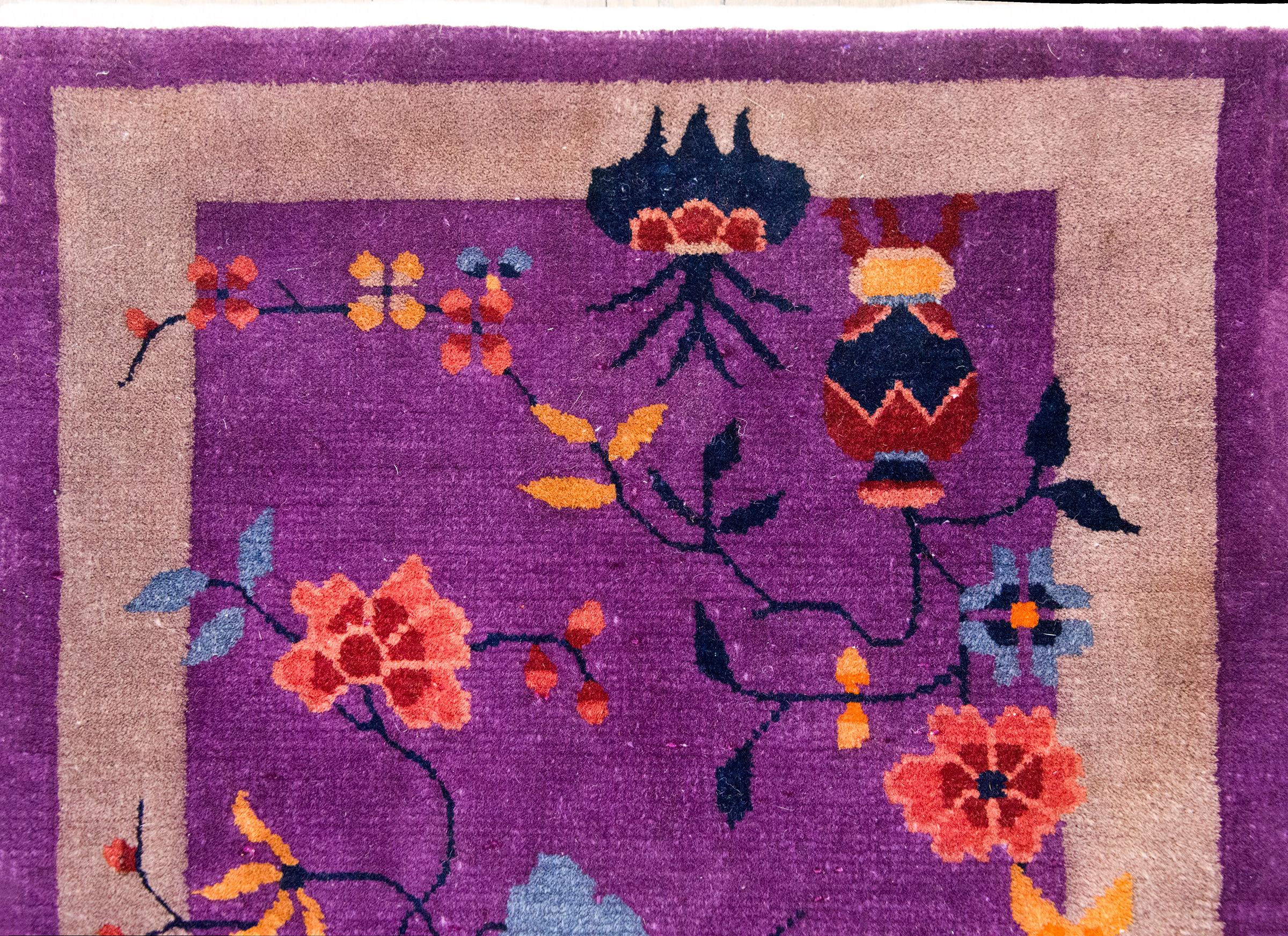 Tapis Art Déco chinois du début du 20ème siècle en vente 2
