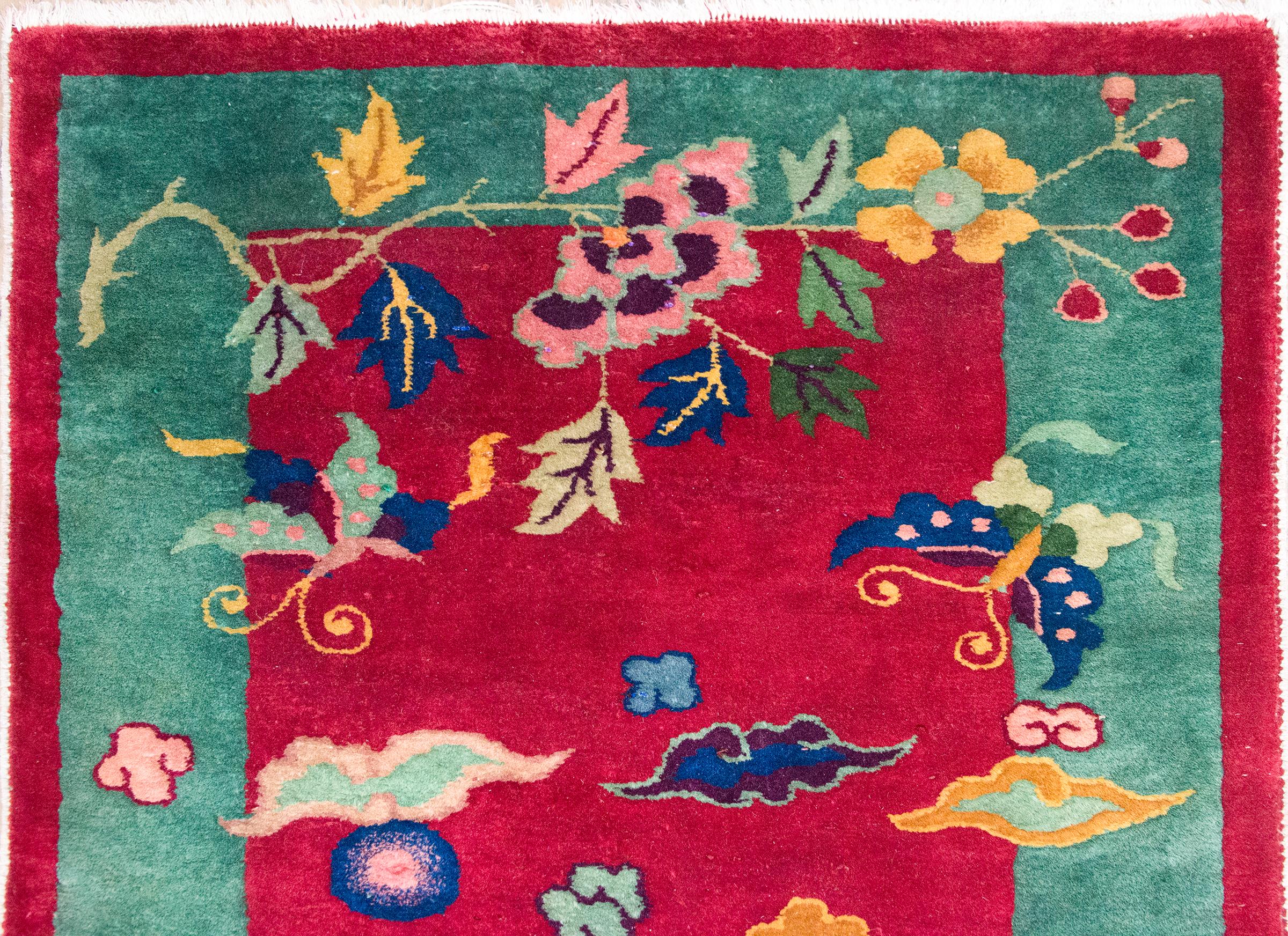 Tapis Art Déco chinois du début du 20ème siècle en vente 2