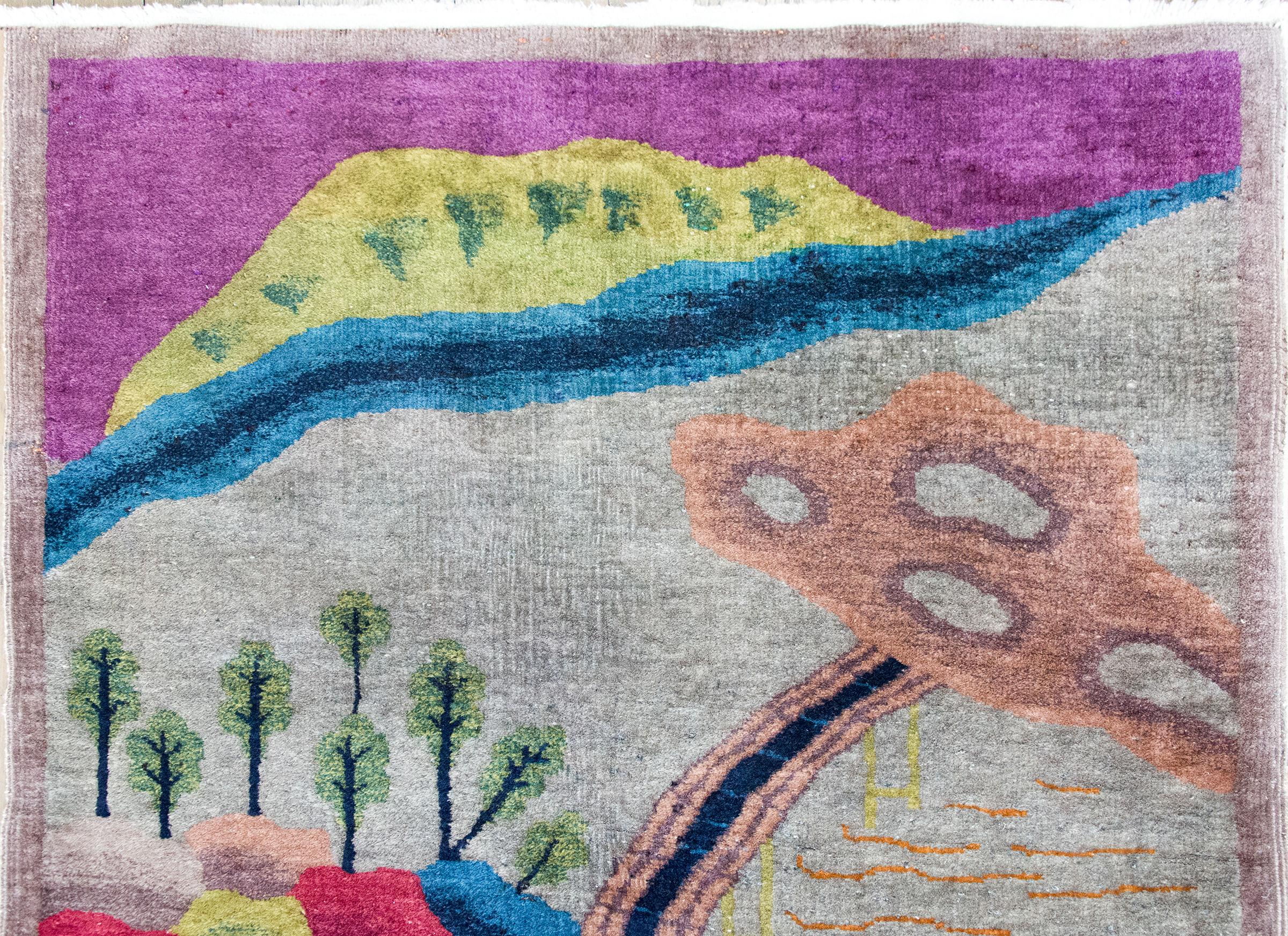 Early 20th Century Chinese Art Deco Rug For Sale 5