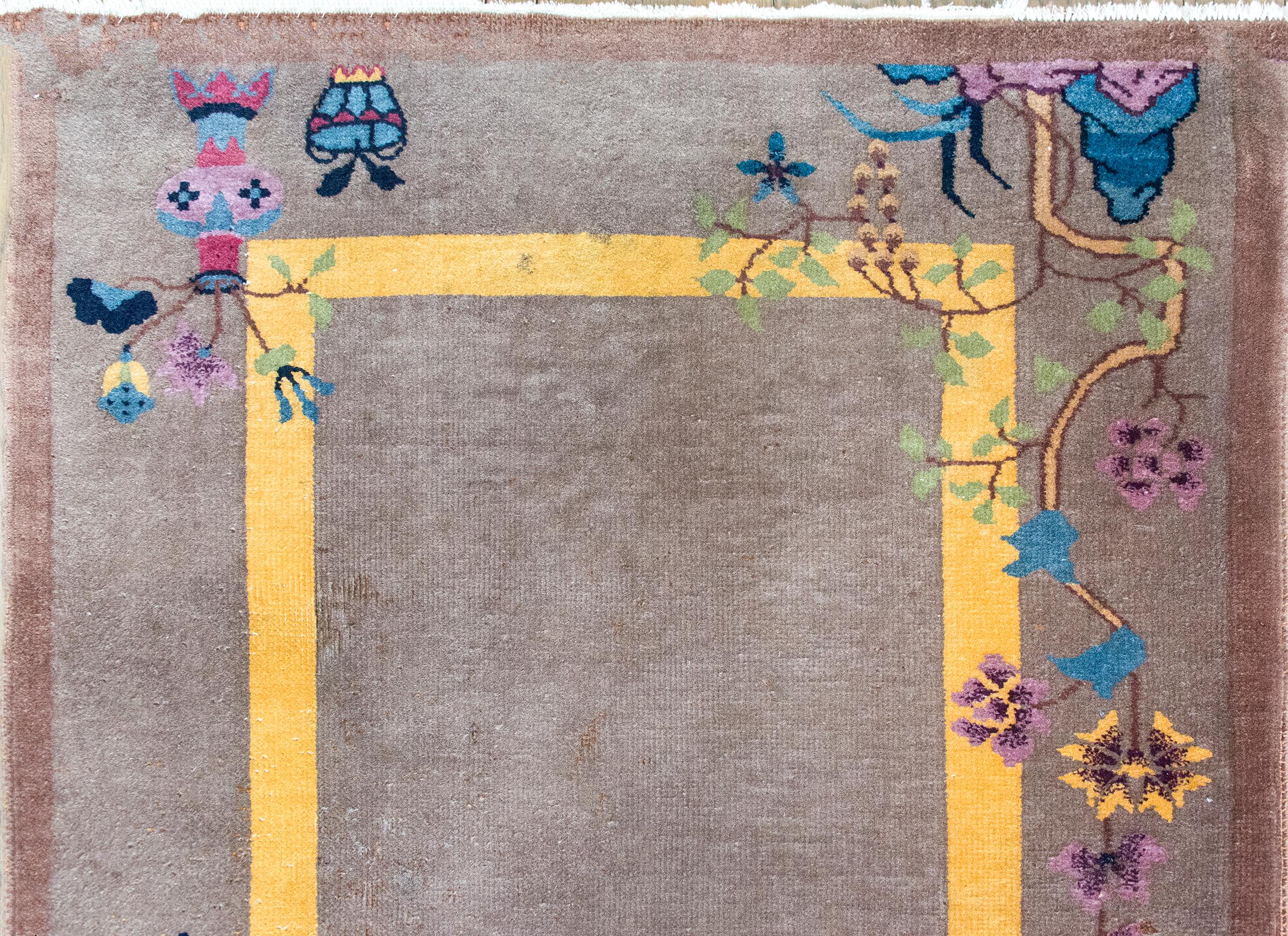 Tapis Art Déco chinois du début du 20ème siècle en vente 2