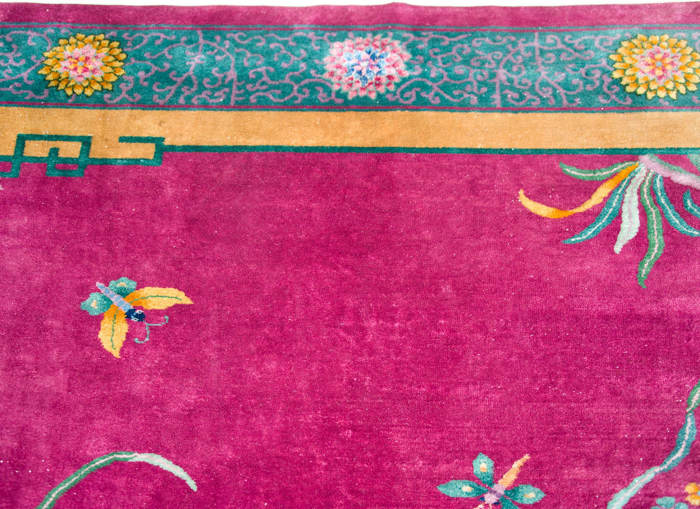 Chinesischer Art-déco-Teppich des frühen 20. Jahrhunderts im Angebot 4