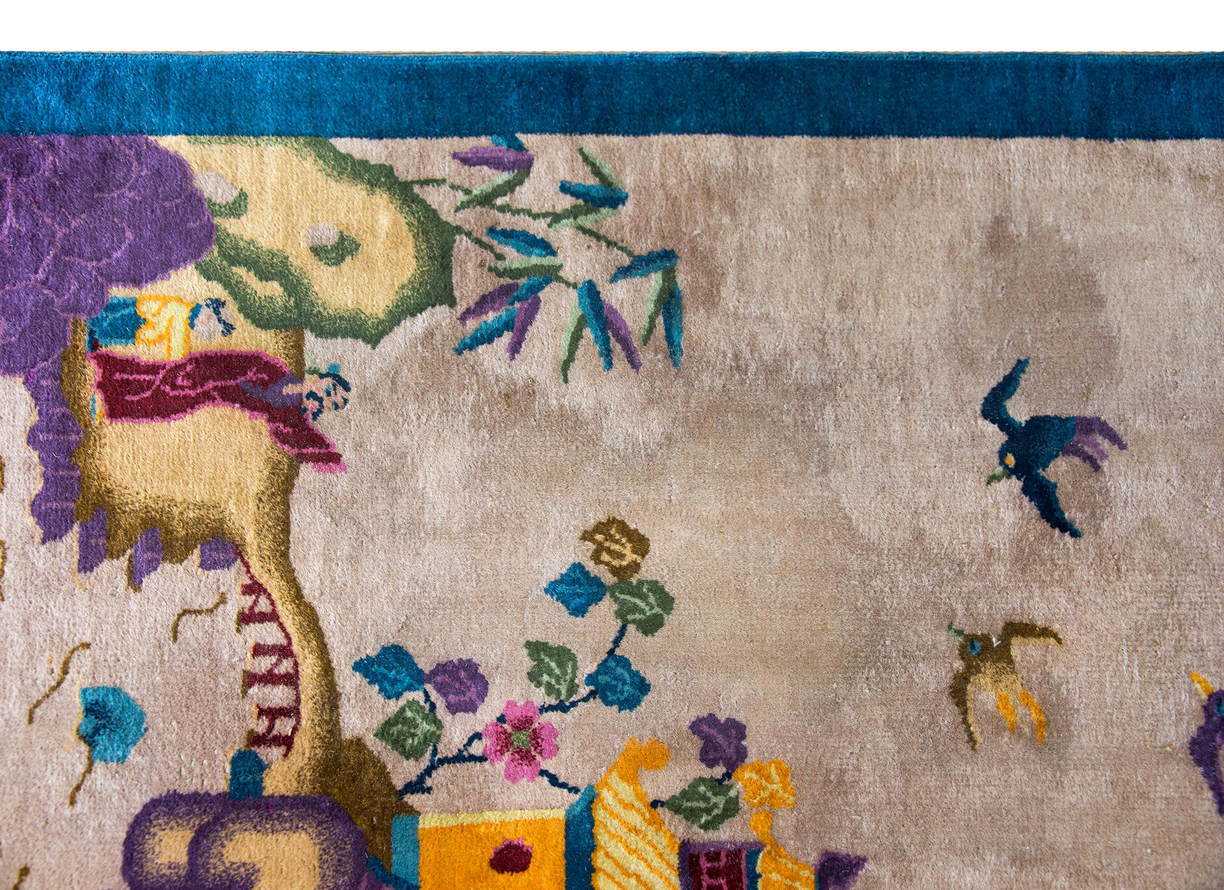 Chinesischer Art-Déco-Teppich aus dem frühen 20. im Angebot 4