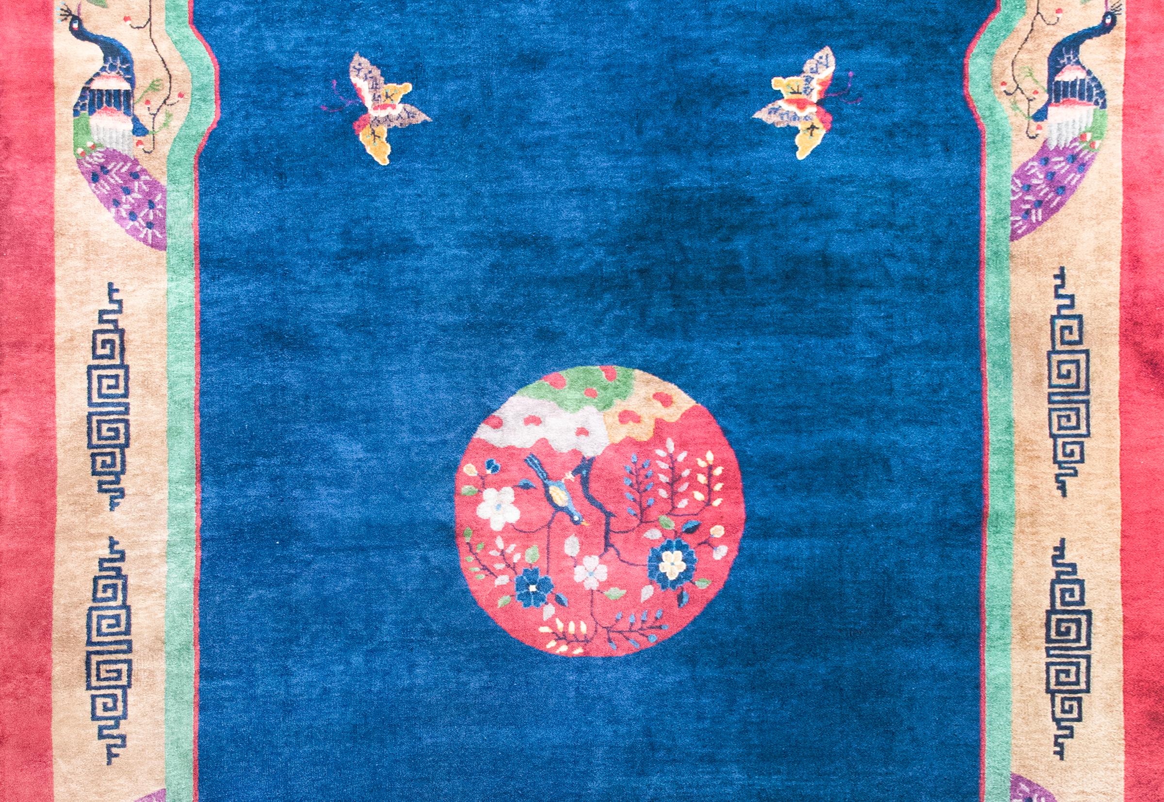 Tapis Art Déco chinois du début du 20ème siècle en vente 3